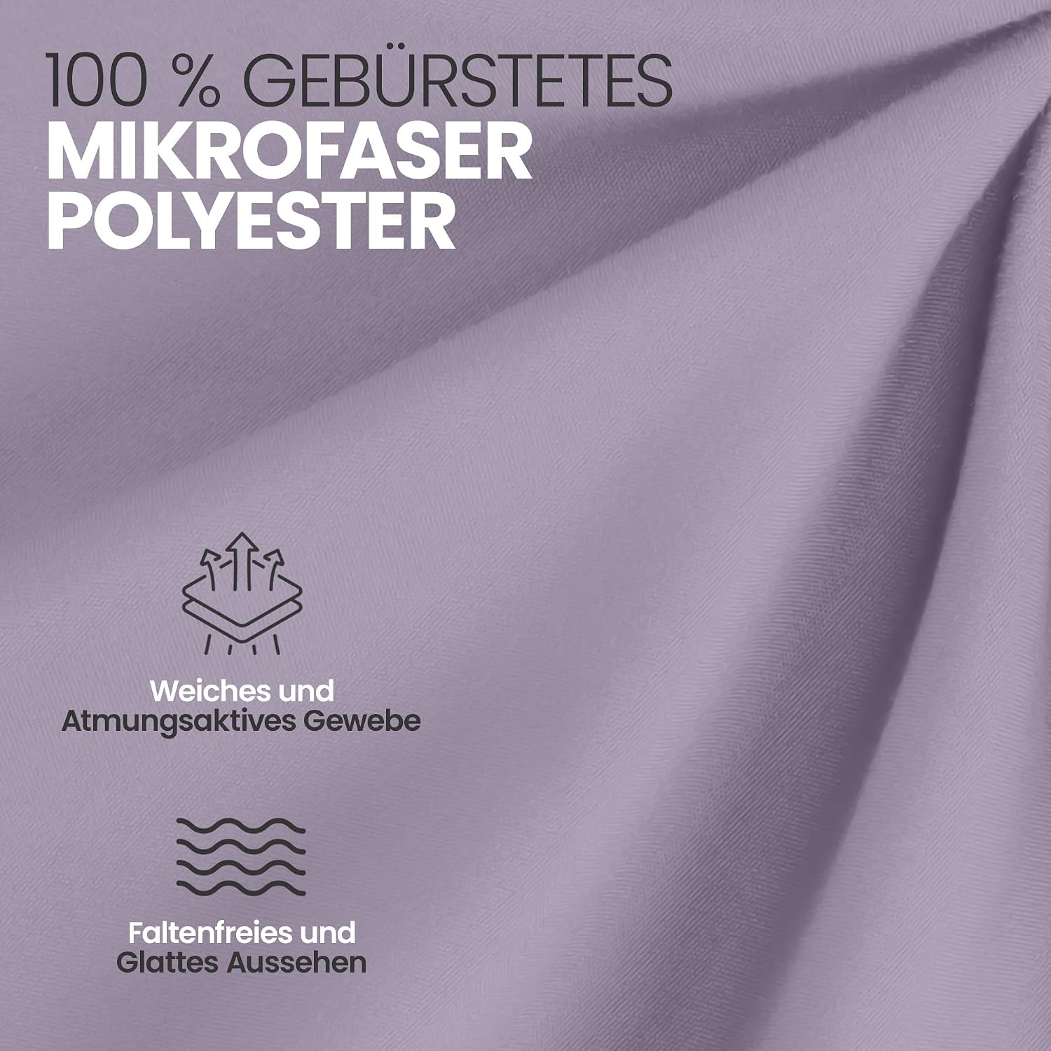 image:imageUtopia Bedding 2er Set Spannbettlaken 160x200cm BeigeLavendel
