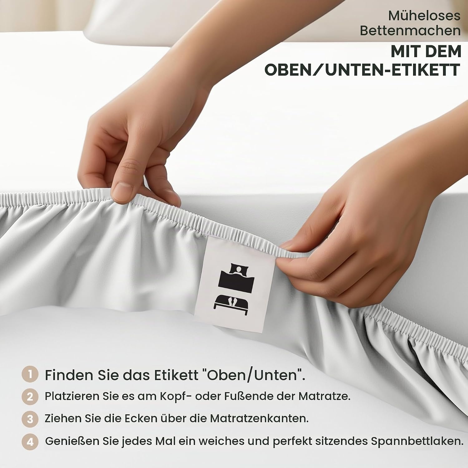 image:imageUtopia Bedding 2er Set Spannbettlaken 160x200cm BeigeWei
