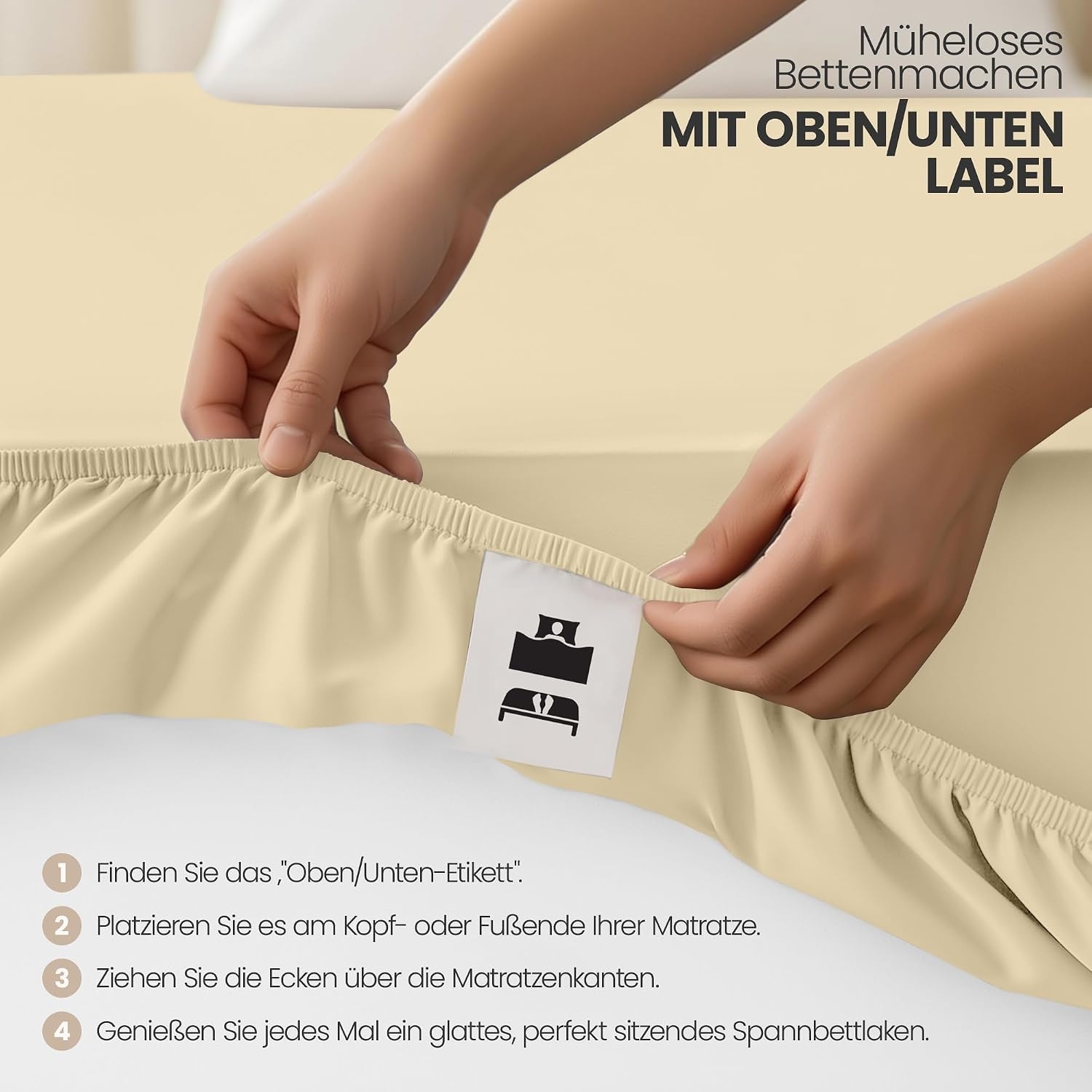 image:imageUtopia Bedding 2er Set Spannbettlaken 90x200cm BeigeBeige