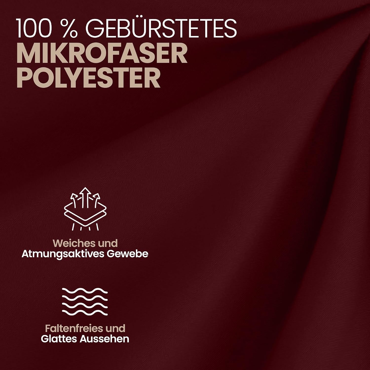 image:imageUtopia Bedding 2er Set Spannbettlaken 90x200cm BeigeBurgund