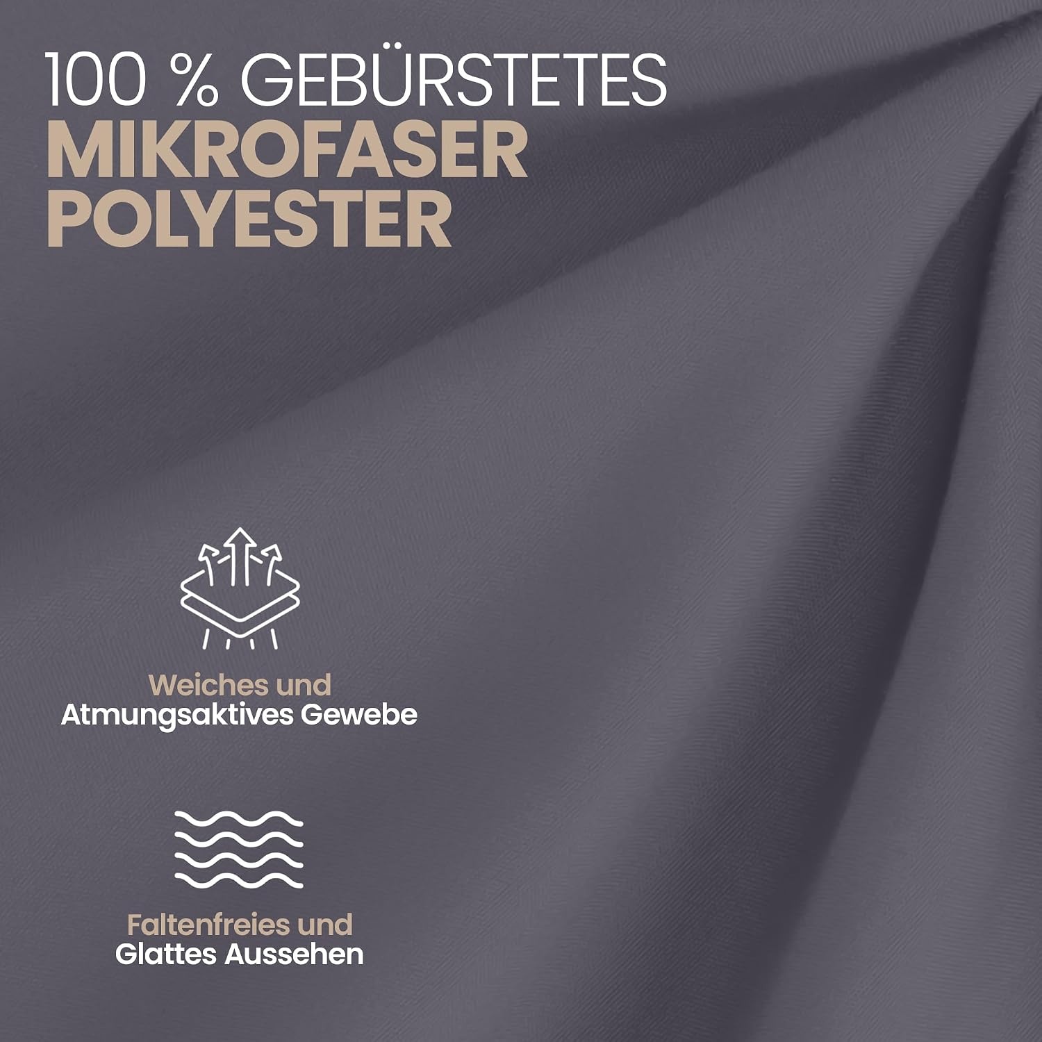 image:imageUtopia Bedding 2er Set Spannbettlaken 90x200cm BeigeGrau
