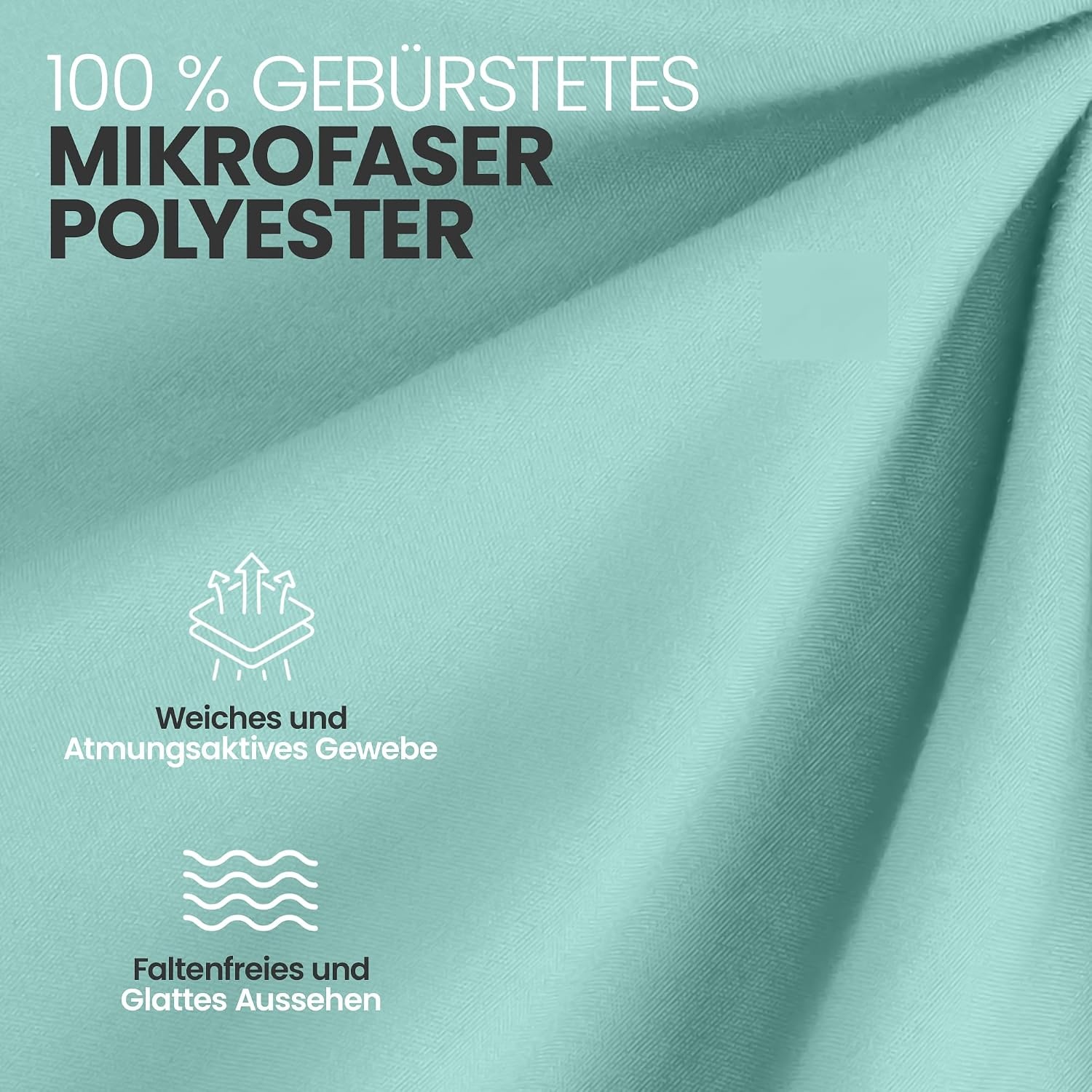 image:imageUtopia Bedding 2er Set Spannbettlaken 90x200cm BeigeSpa Blau