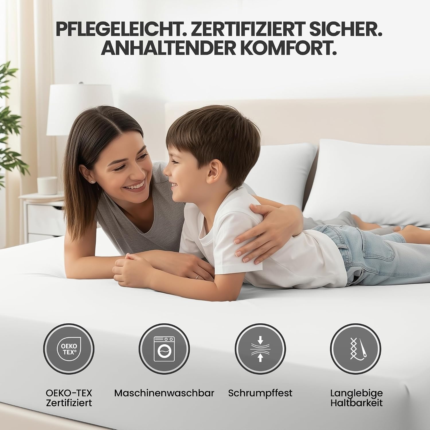 image:imageUtopia Bedding 2er Set Spannbettlaken 90x200cm BeigeWei