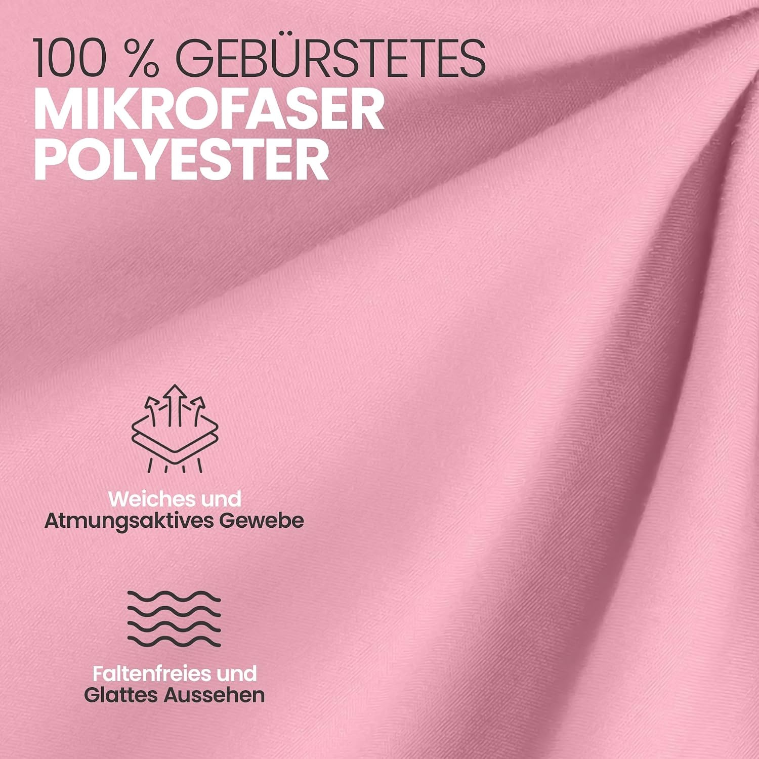 image:imageUtopia Bedding 2er Set Spannbettlaken 90x200cm MarineblauRosa
