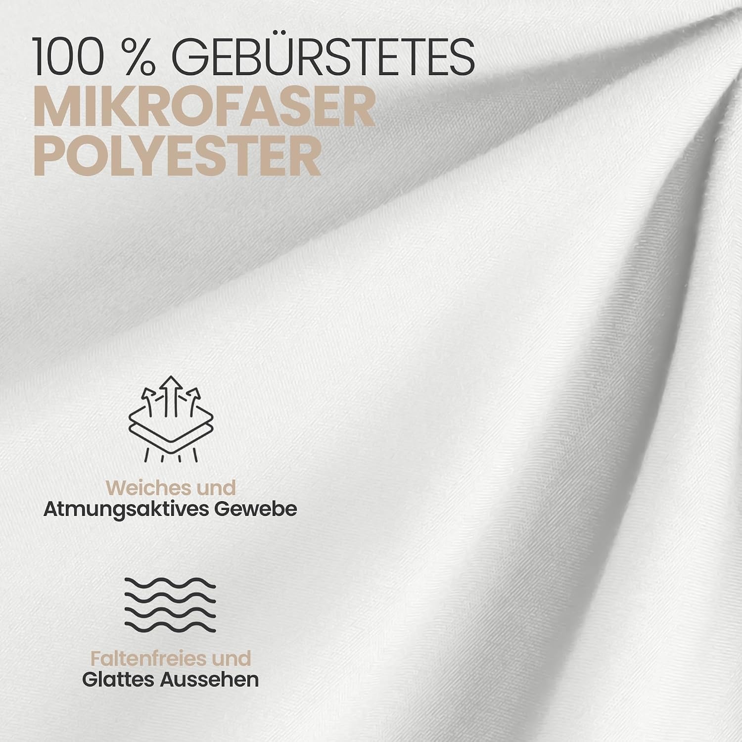image:imageUtopia Bedding 2er Set Spannbettlaken 90x200cm MarineblauWei