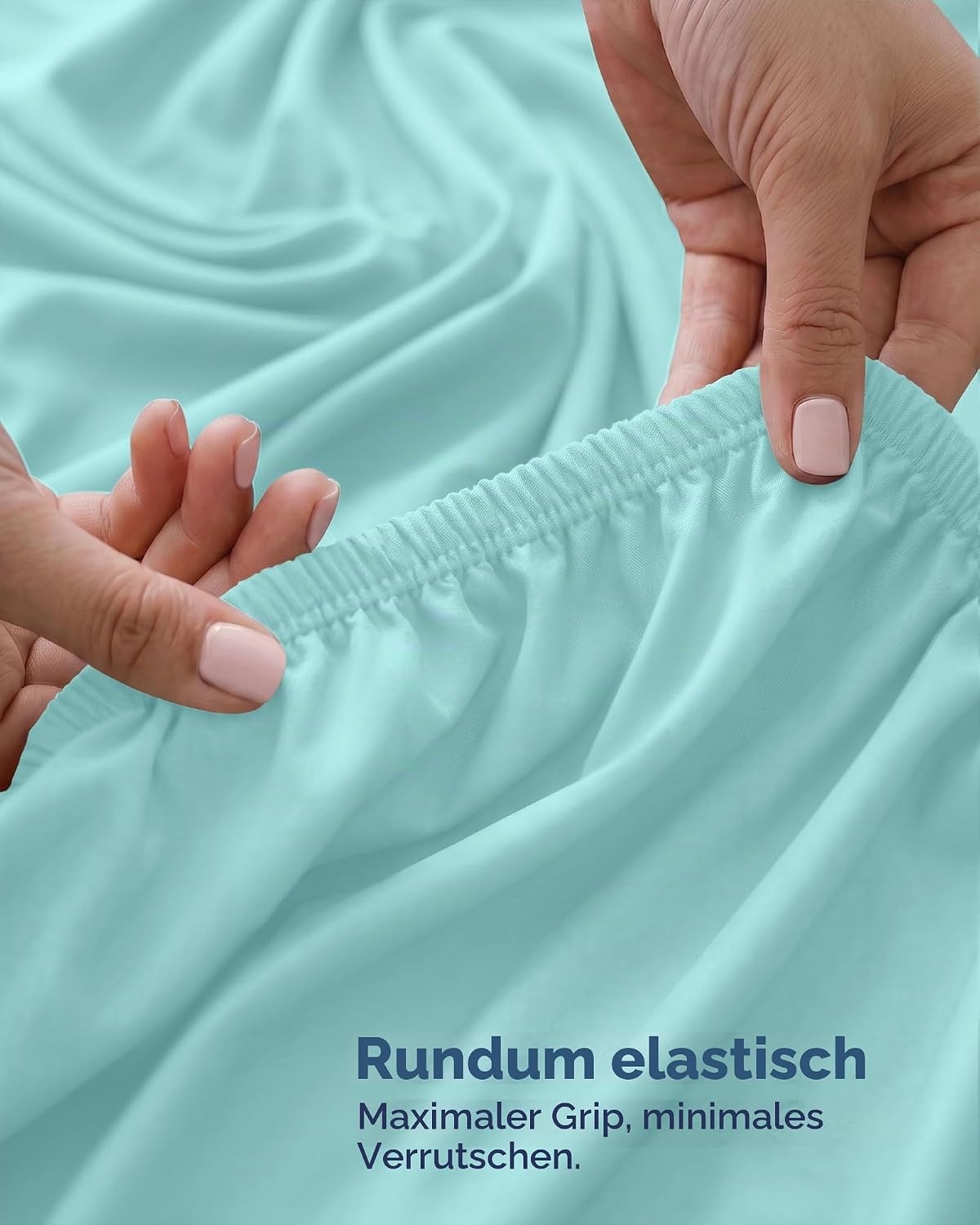 image:imageUtopia Bedding 6er Set Spannbettlaken 160 x 200 cm WeiBabyblau
