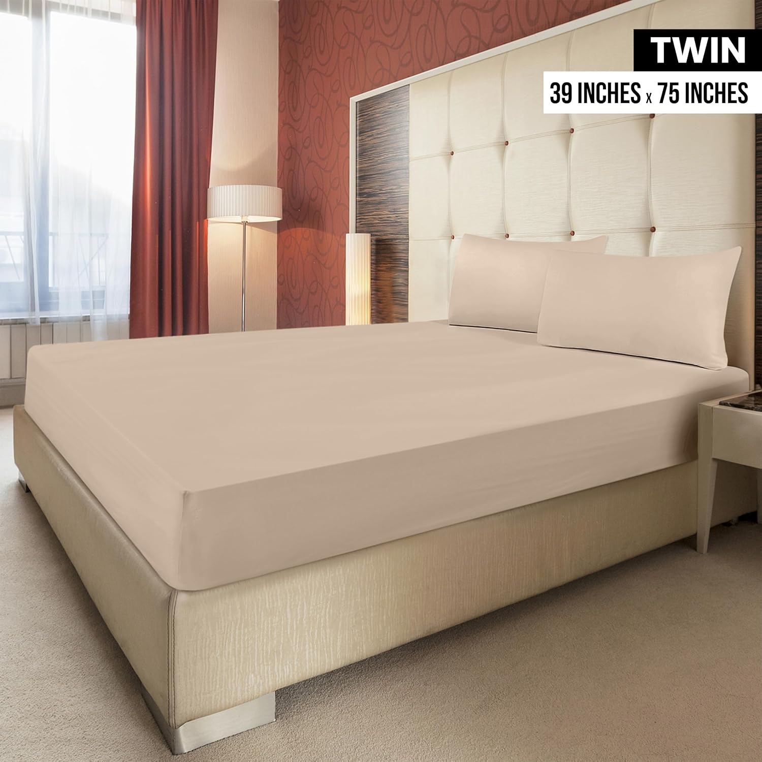 image:imageUtopia Bedding 6er Set Spannbettlaken 160 x 200 cm WeiBeige