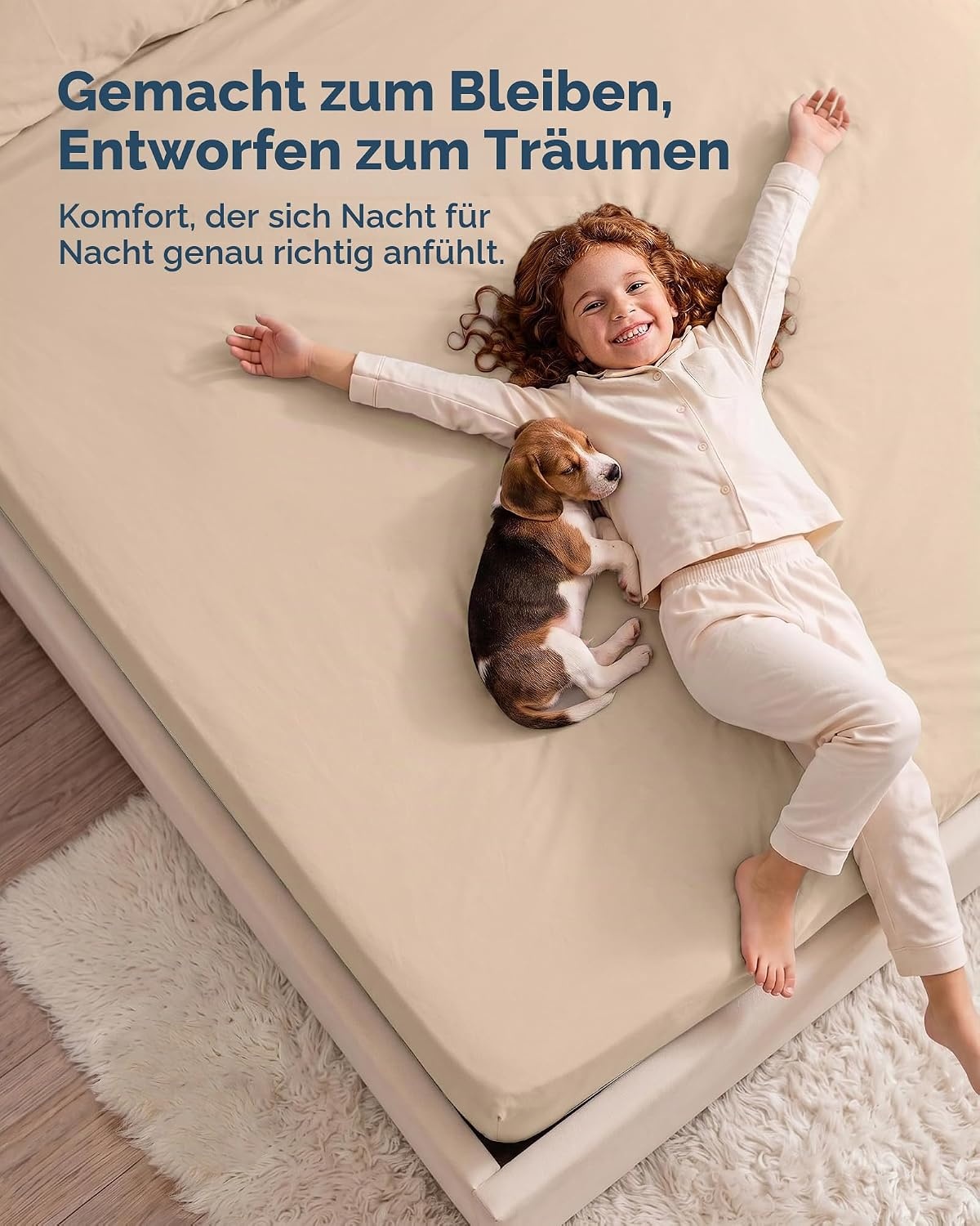 image:imageUtopia Bedding 6er Set Spannbettlaken 160 x 200 cm WeiBeige