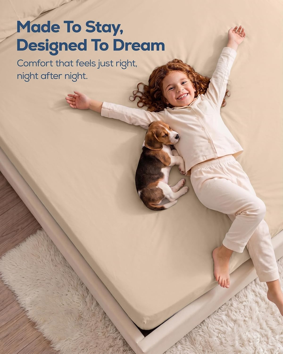 image:imageUtopia Bedding 6er Set Spannbettlaken 160 x 200 cm WeiBeige