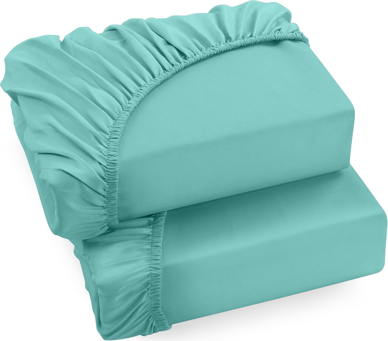 image:imageUtopia Bedding 6er Set Spannbettlaken 160 x 200 cm WeiBlau Spa Blue