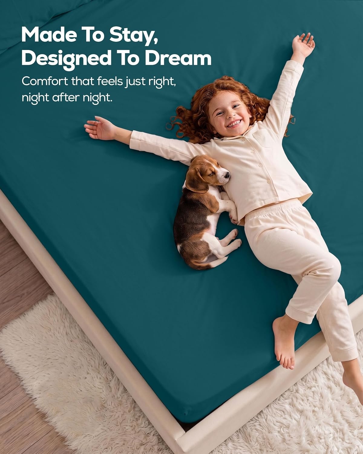 image:imageUtopia Bedding 6er Set Spannbettlaken 160 x 200 cm WeiBlaugrnein Hauch Von Paradies Trace Of Paradise