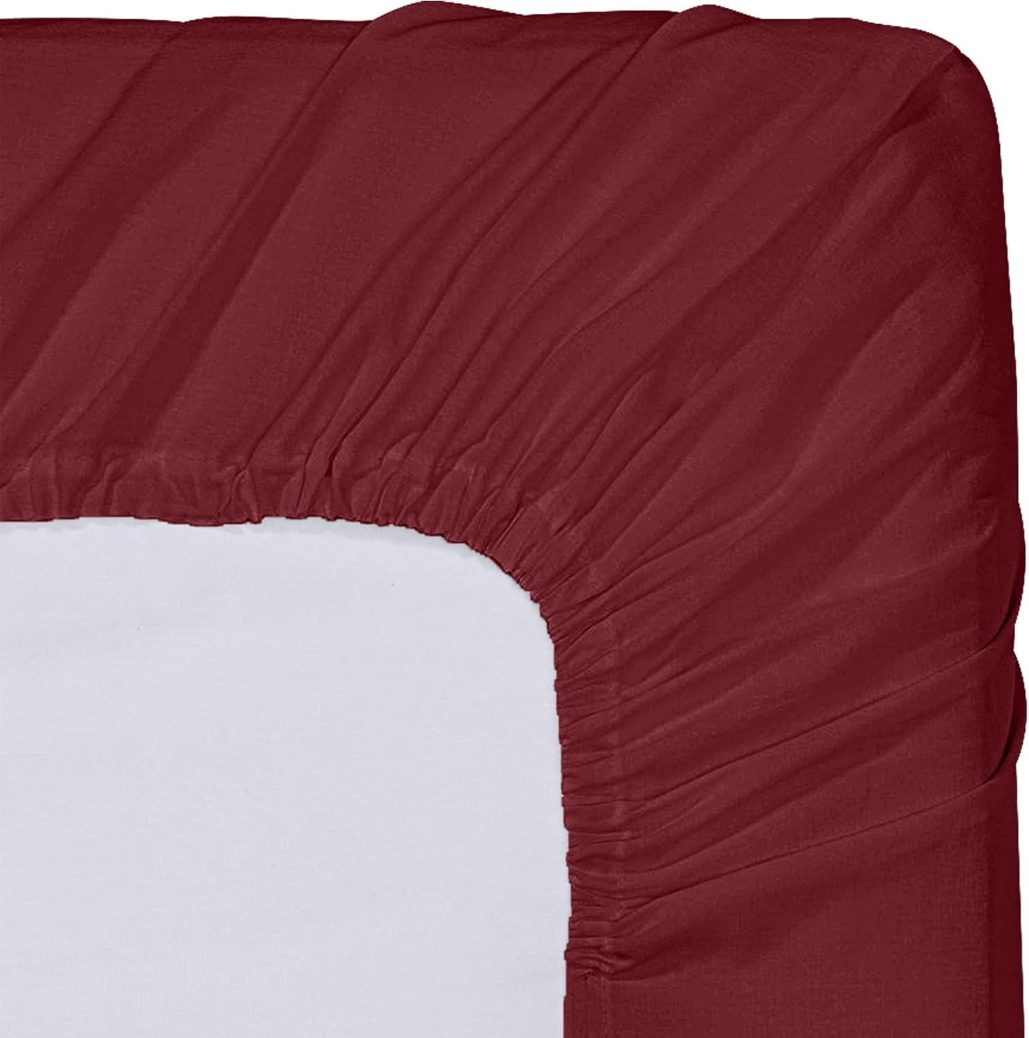image:imageUtopia Bedding 6er Set Spannbettlaken 160 x 200 cm WeiBurgunder