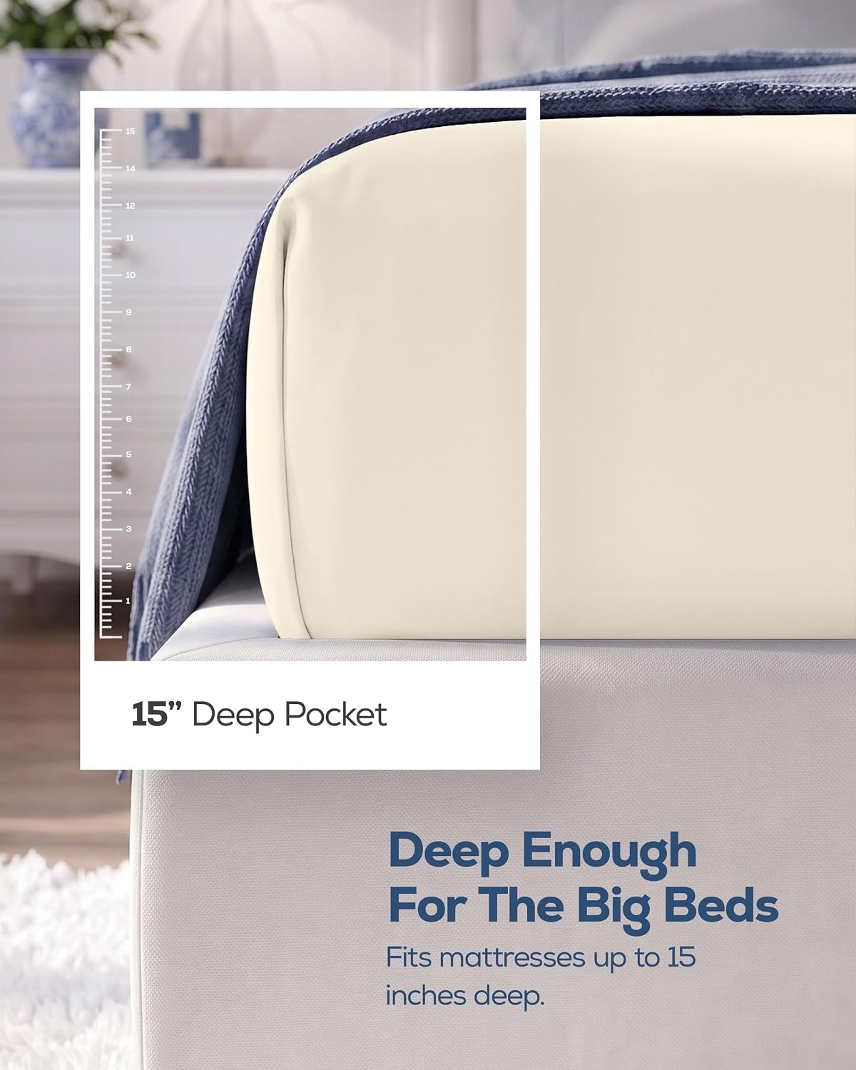 image:imageUtopia Bedding 6er Set Spannbettlaken 160 x 200 cm WeiElfenbein