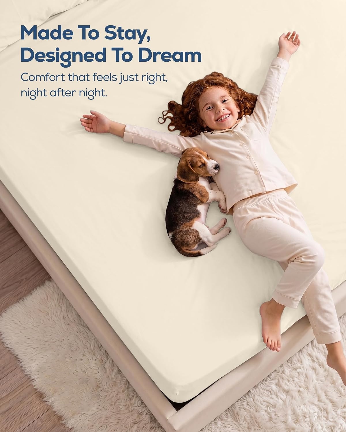 image:imageUtopia Bedding 6er Set Spannbettlaken 160 x 200 cm WeiElfenbein