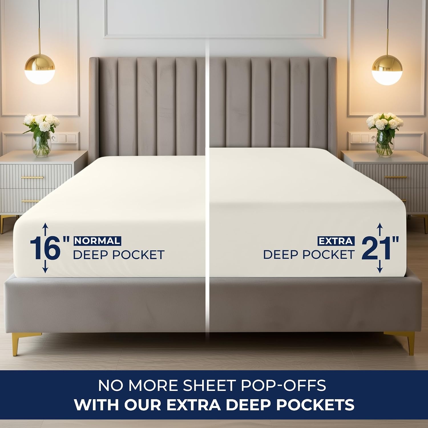 image:imageUtopia Bedding 6er Set Spannbettlaken 160 x 200 cm WeiElfenbein