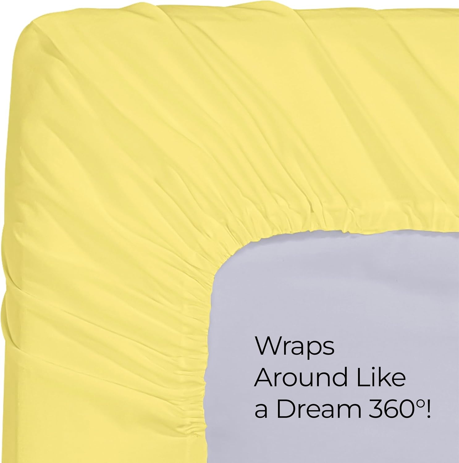 image:imageUtopia Bedding 6er Set Spannbettlaken 160 x 200 cm WeiGelb