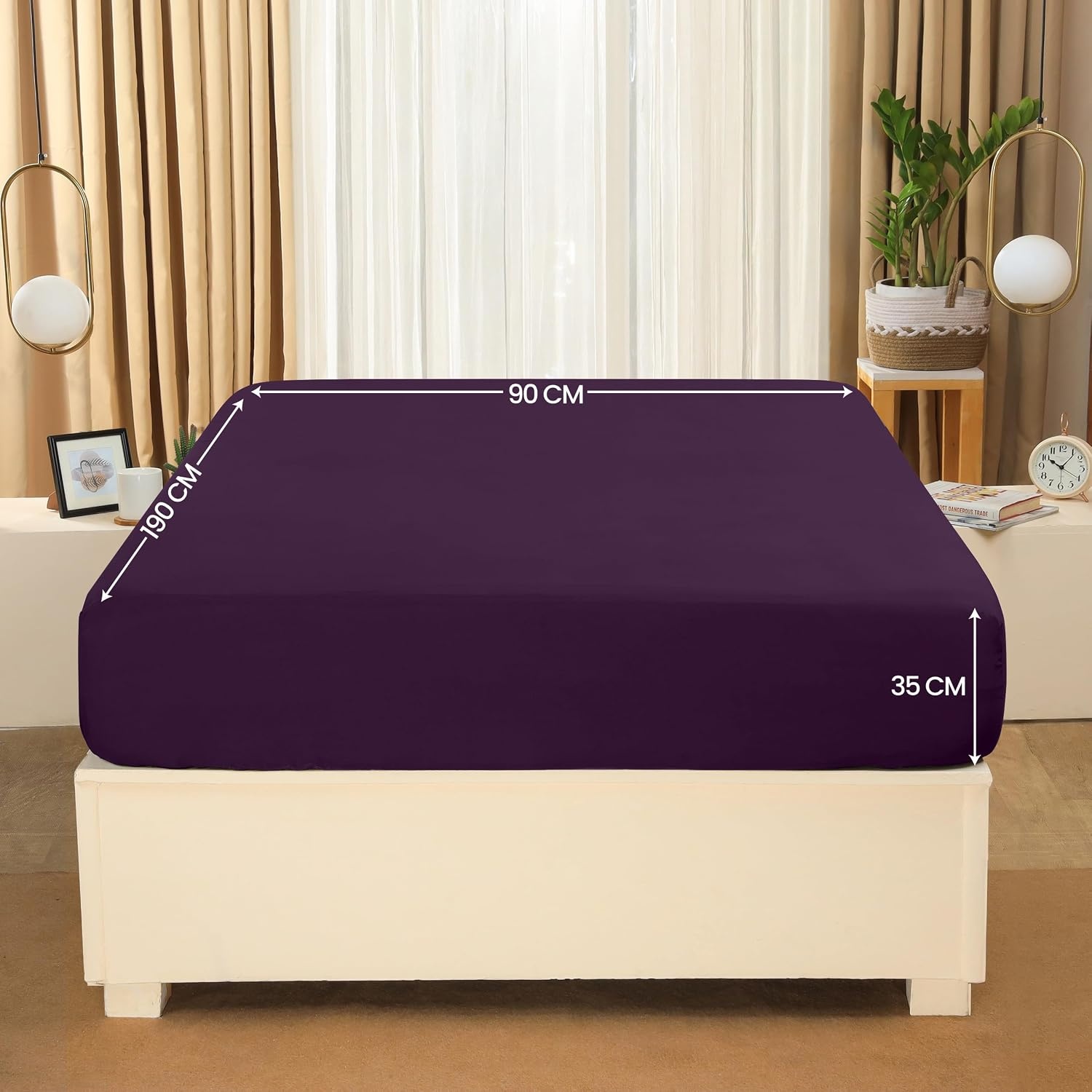 image:imageUtopia Bedding 6er Set Spannbettlaken 160 x 200 cm WeiGrau