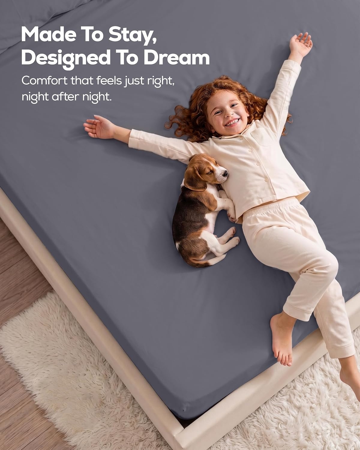 image:imageUtopia Bedding 6er Set Spannbettlaken 160 x 200 cm WeiGrau