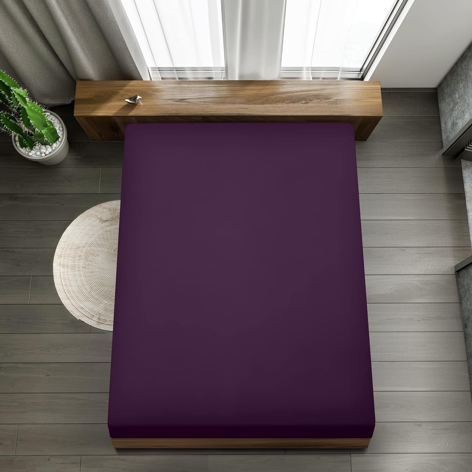 image:imageUtopia Bedding 6er Set Spannbettlaken 160 x 200 cm WeiGrau