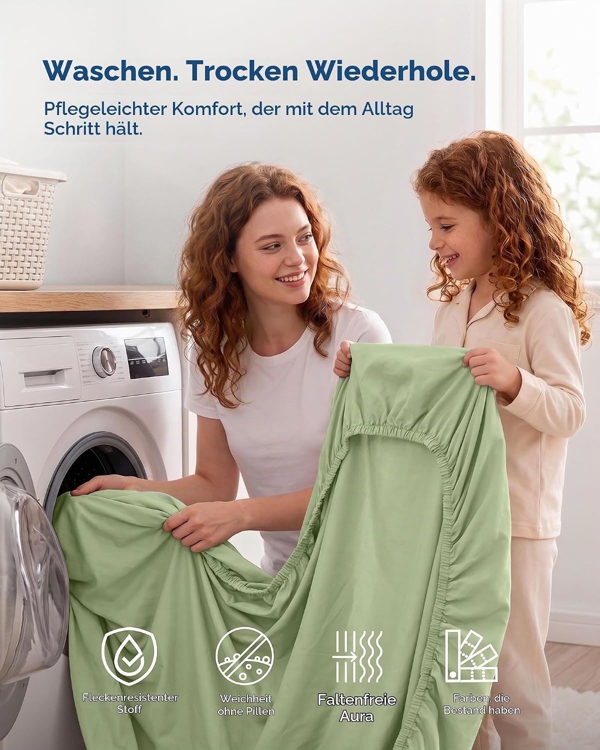 image:imageUtopia Bedding 6er Set Spannbettlaken 160 x 200 cm WeiGrn