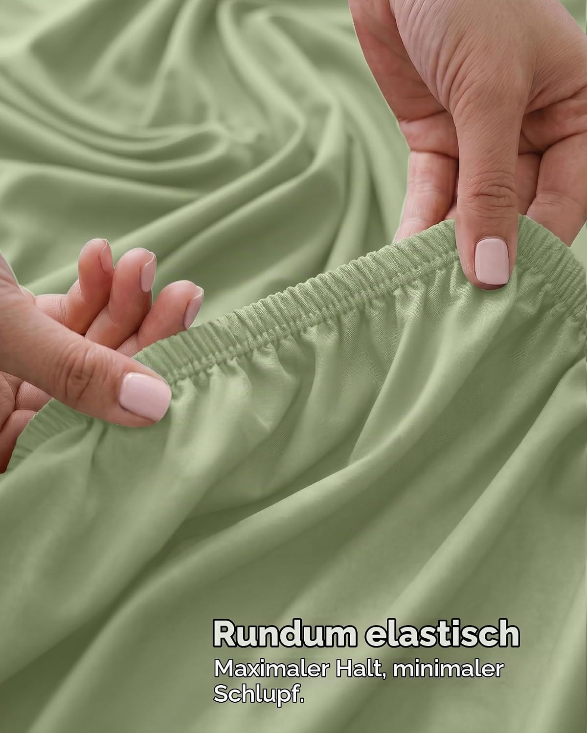 image:imageUtopia Bedding 6er Set Spannbettlaken 160 x 200 cm WeiGrn