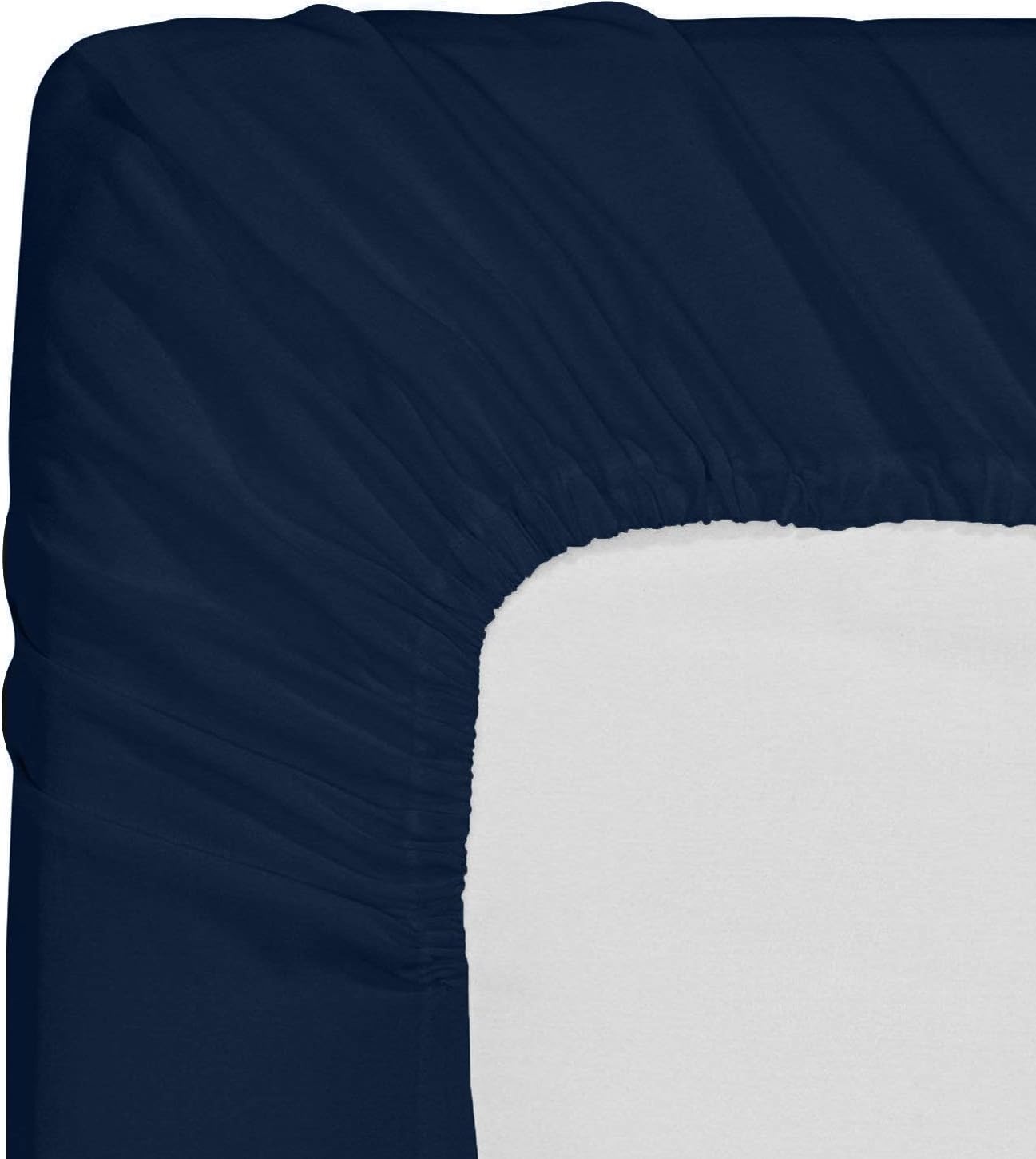 image:imageUtopia Bedding 6er Set Spannbettlaken 160 x 200 cm WeiMarineblau