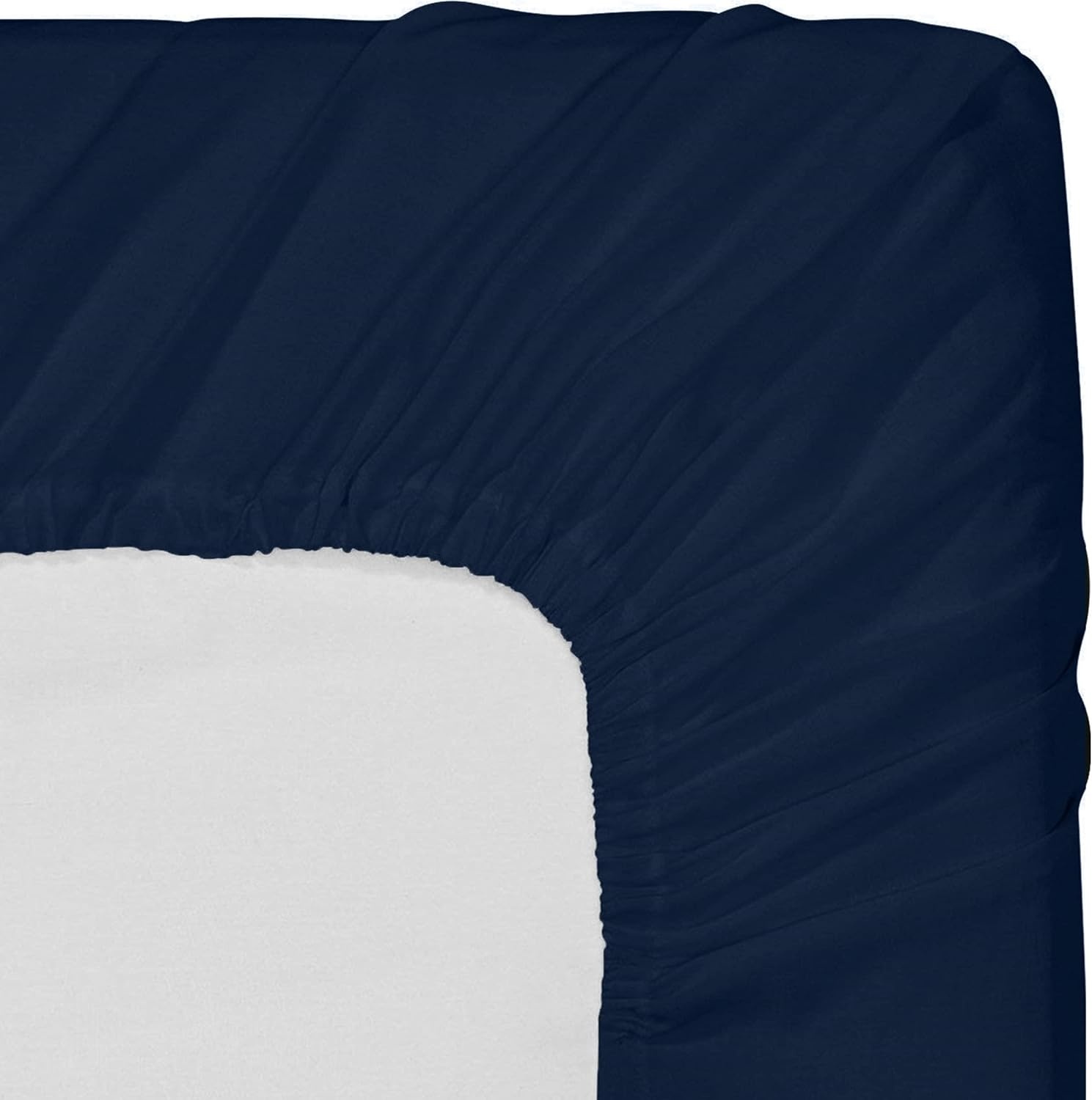 image:imageUtopia Bedding 6er Set Spannbettlaken 160 x 200 cm WeiMarineblau