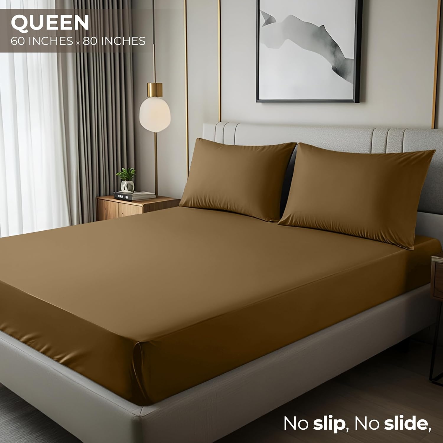 image:imageUtopia Bedding 6er Set Spannbettlaken 160 x 200 cm WeiMokka