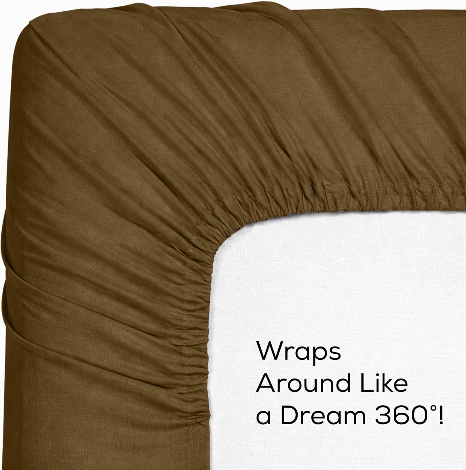 image:imageUtopia Bedding 6er Set Spannbettlaken 160 x 200 cm WeiMokka
