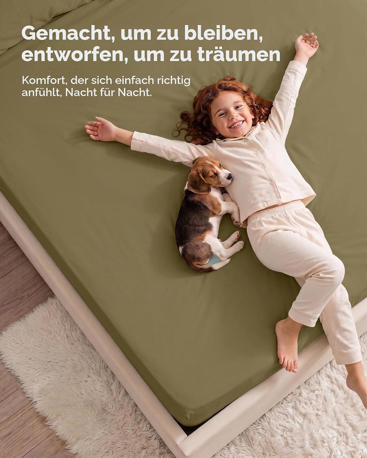 image:imageUtopia Bedding 6er Set Spannbettlaken 160 x 200 cm WeiOlivBlatt fr Mich Leaf It To Me