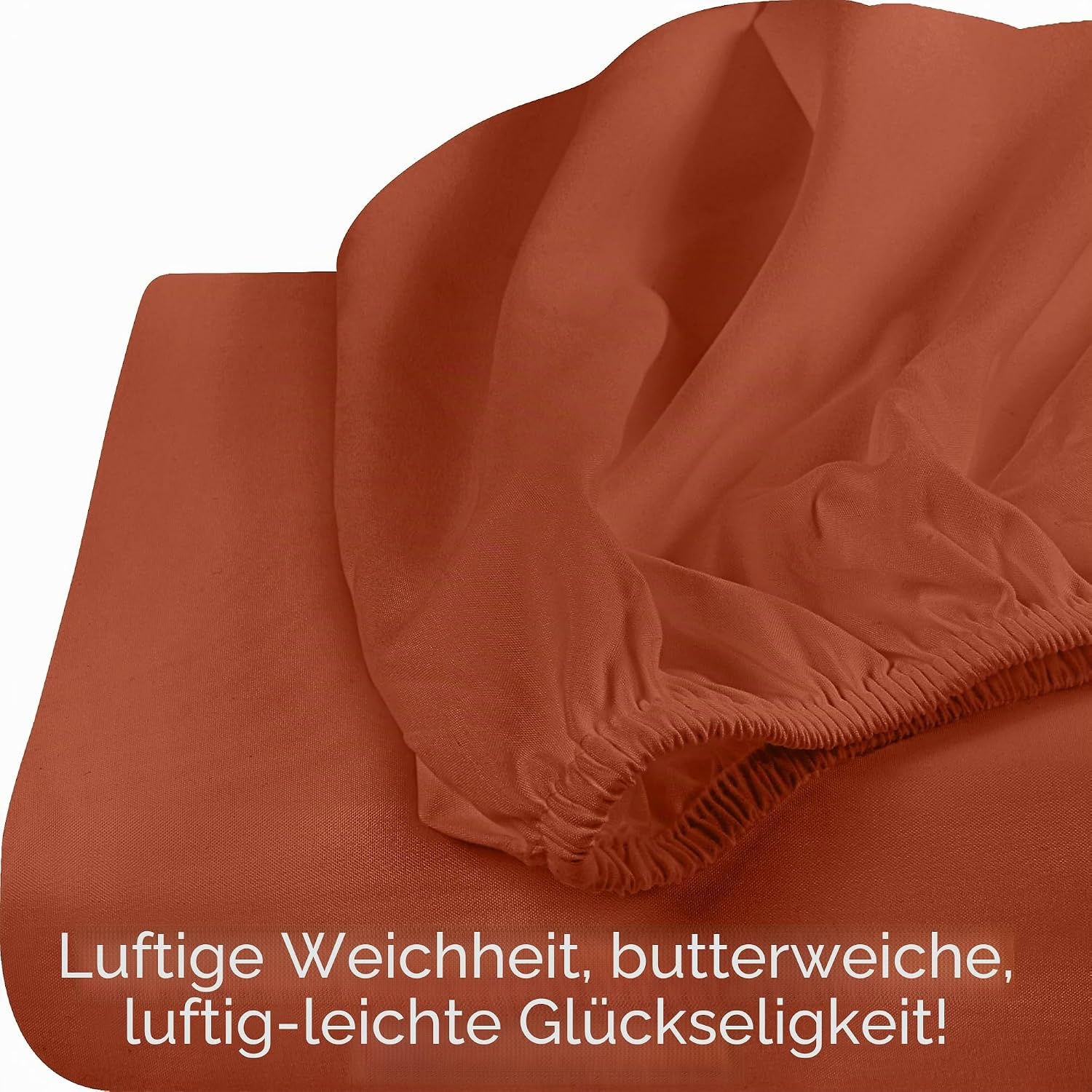 image:imageUtopia Bedding 6er Set Spannbettlaken 160 x 200 cm WeiOrange