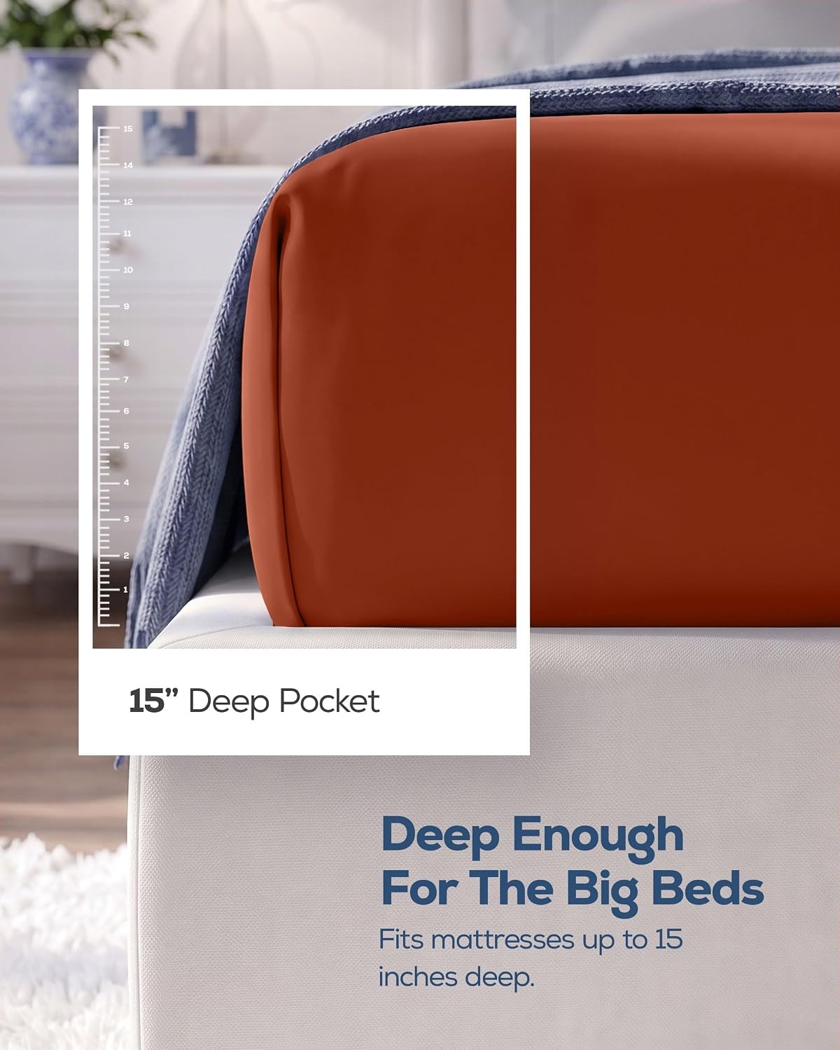 image:imageUtopia Bedding 6er Set Spannbettlaken 160 x 200 cm WeiOrangeAbendrot im Zickzackmuster Sunset Chevron