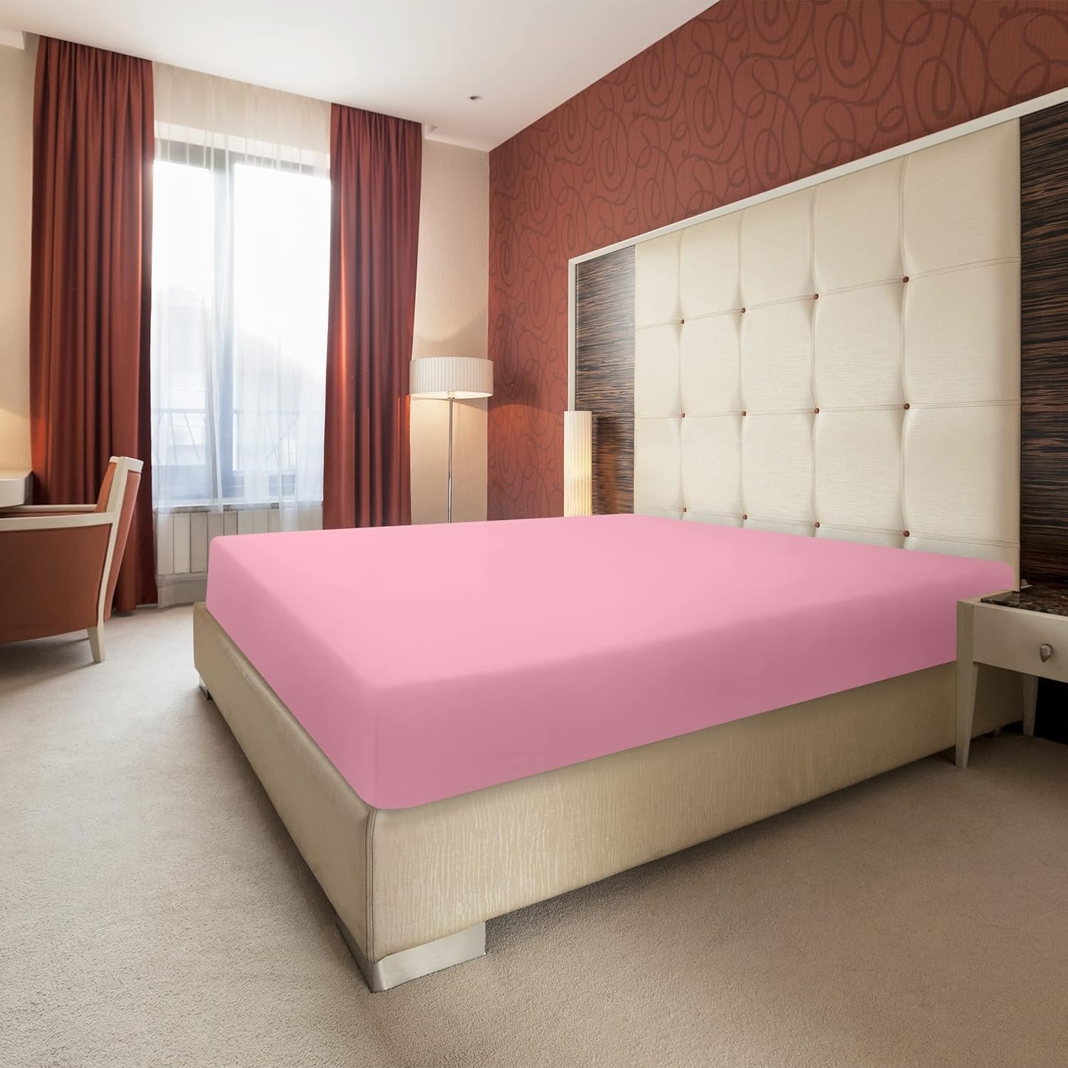 image:imageUtopia Bedding 6er Set Spannbettlaken 160 x 200 cm WeiRose
