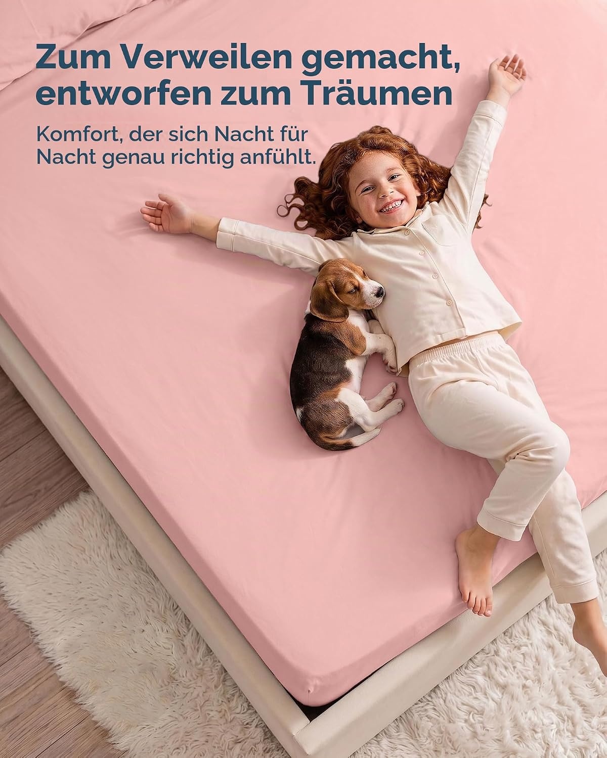 image:imageUtopia Bedding 6er Set Spannbettlaken 160 x 200 cm WeiRose