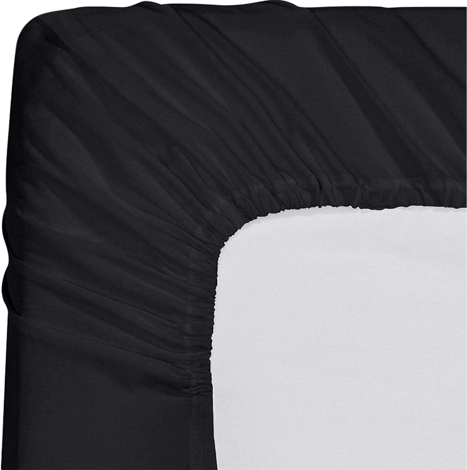 image:imageUtopia Bedding 6er Set Spannbettlaken 160 x 200 cm WeiSchwarz
