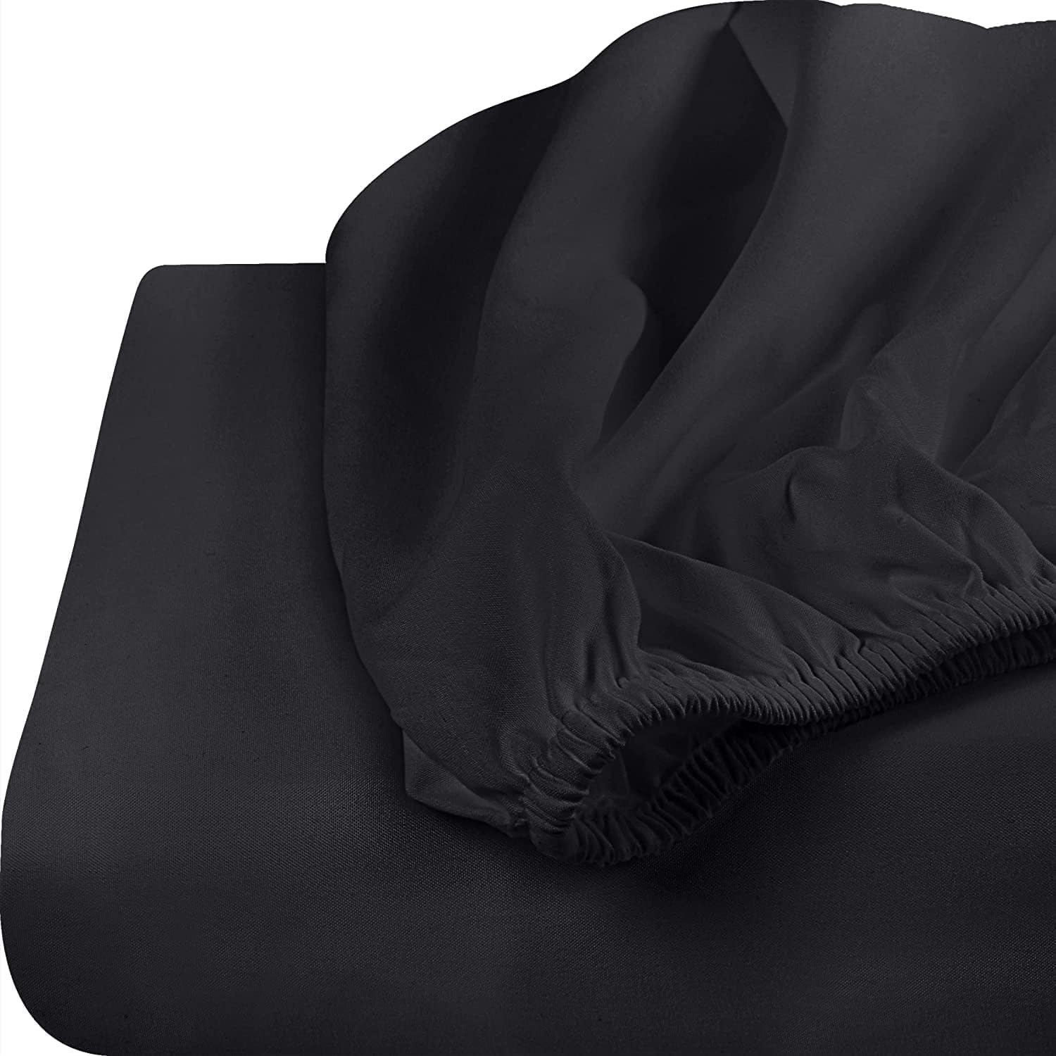 image:imageUtopia Bedding 6er Set Spannbettlaken 160 x 200 cm WeiSchwarz