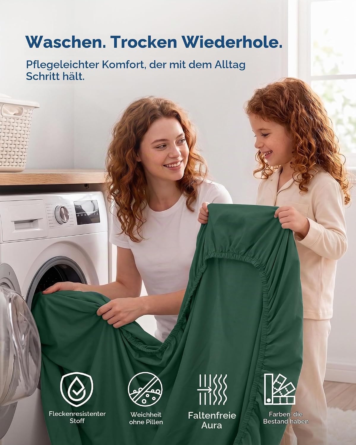 image:imageUtopia Bedding 6er Set Spannbettlaken 160 x 200 cm WeiSmaragd