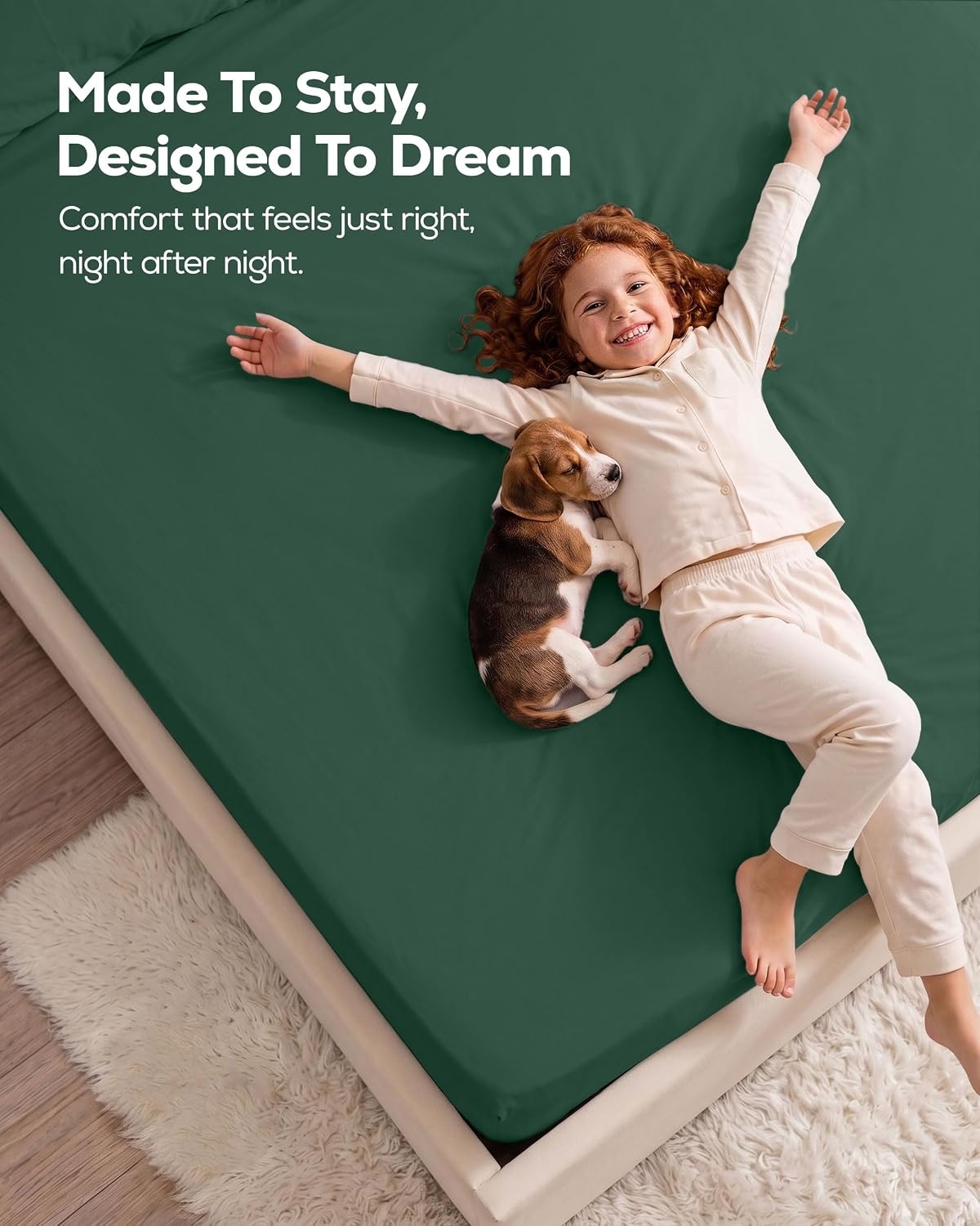 image:imageUtopia Bedding 6er Set Spannbettlaken 160 x 200 cm WeiSmaragd
