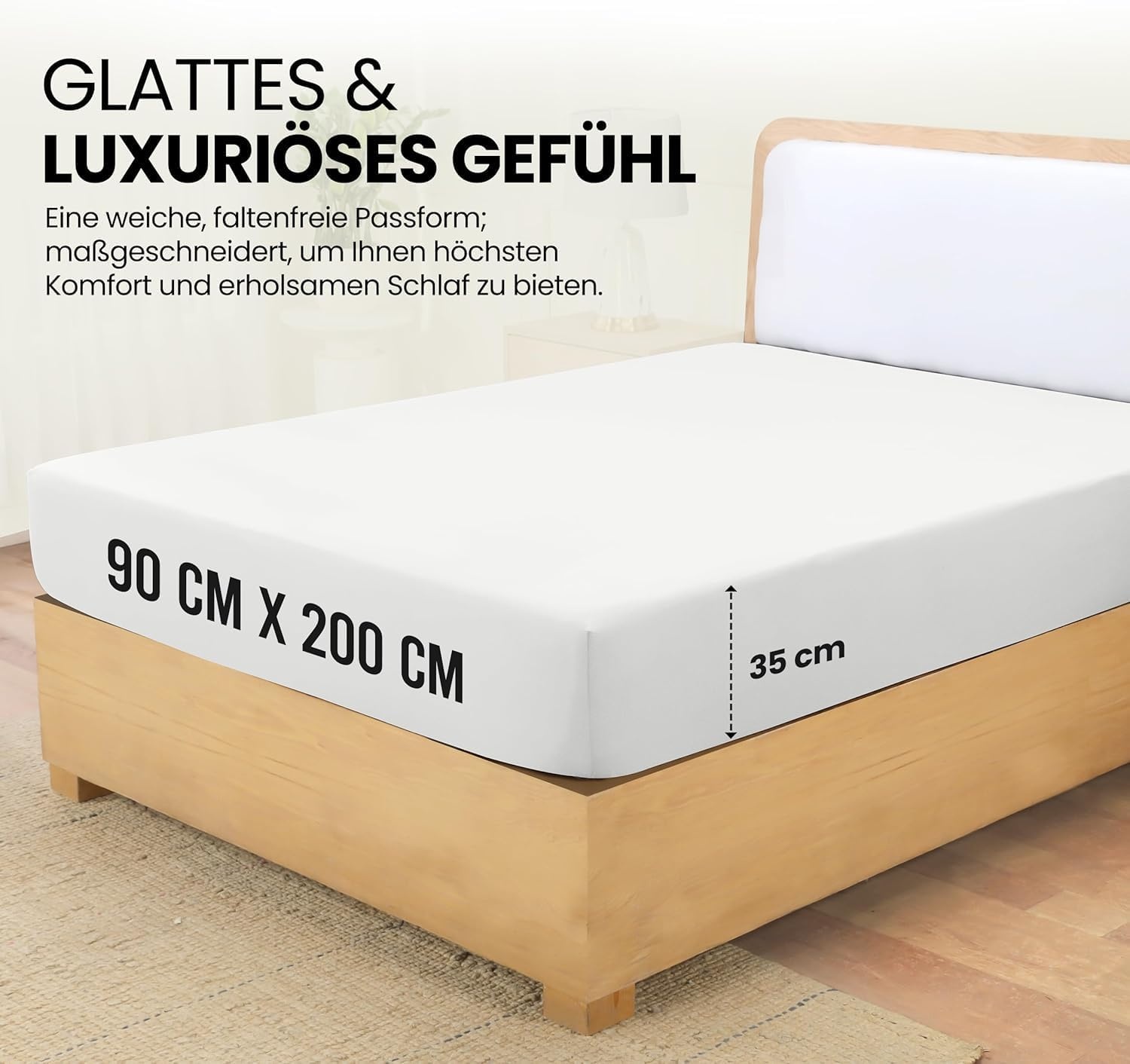 image:imageUtopia Bedding 6er Set Spannbettlaken 160 x 200 cm WeiWei