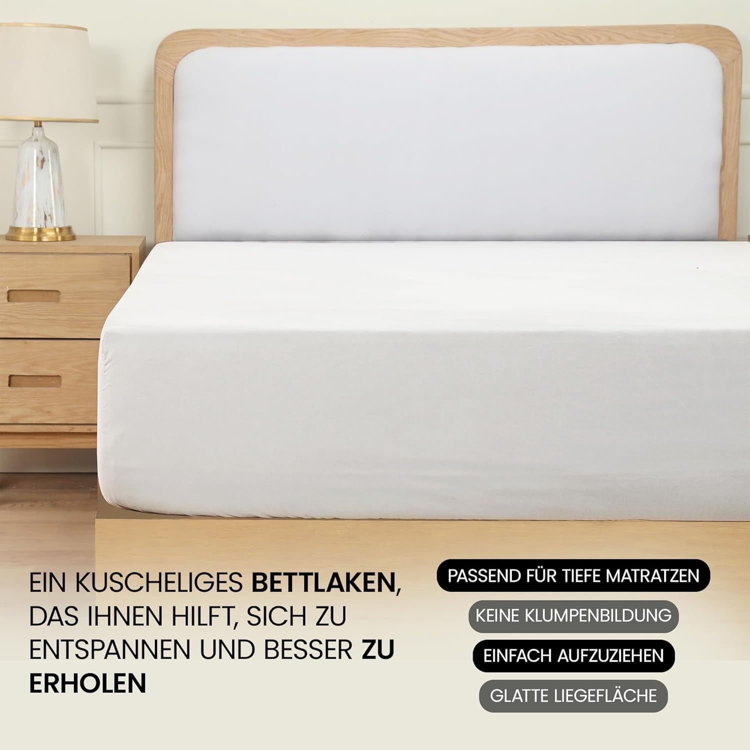 image:imageUtopia Bedding 6er Set Spannbettlaken 160 x 200 cm WeiWei