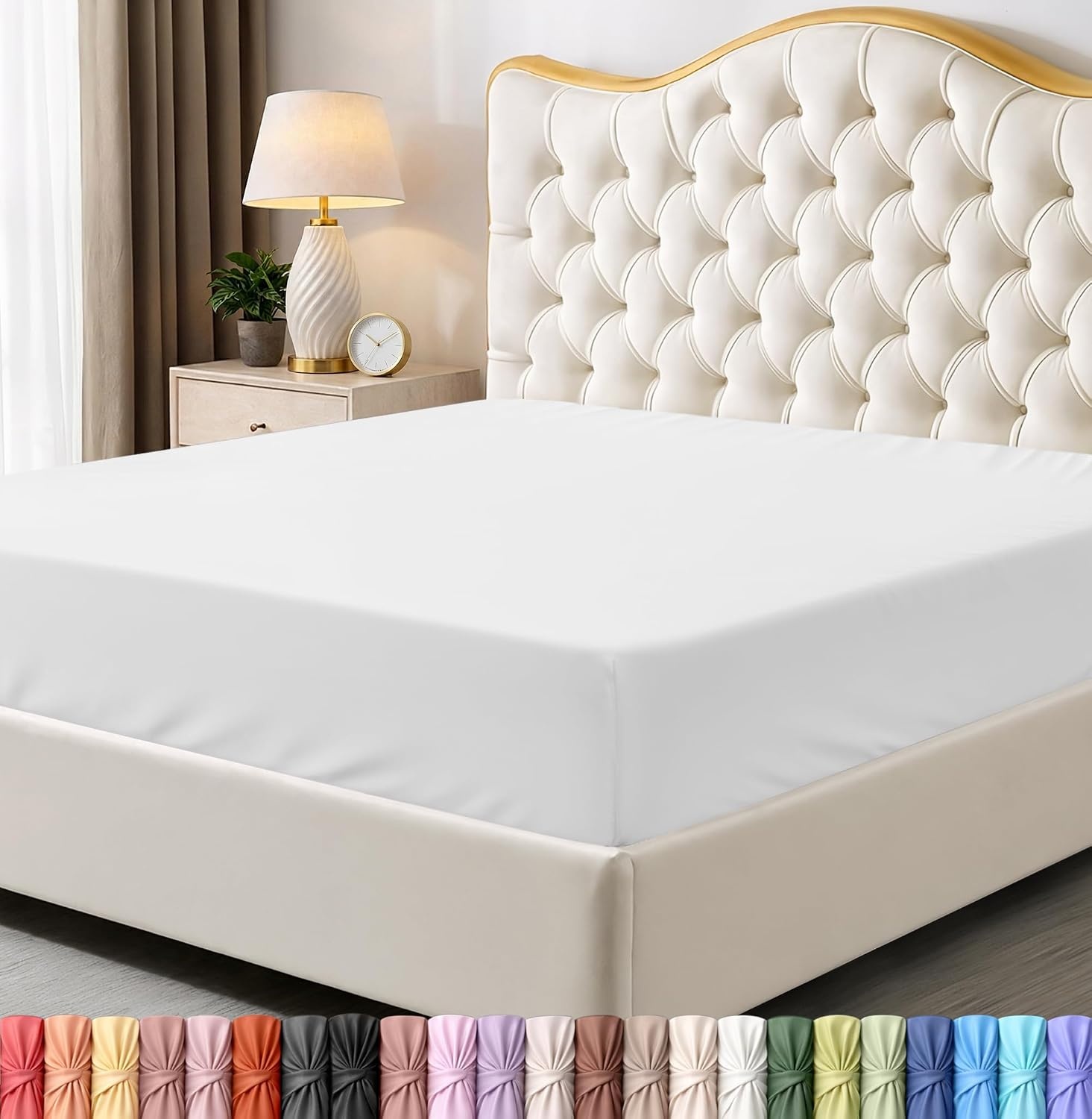 image:imageUtopia Bedding 6er Set Spannbettlaken 160 x 200 cm WeiWei