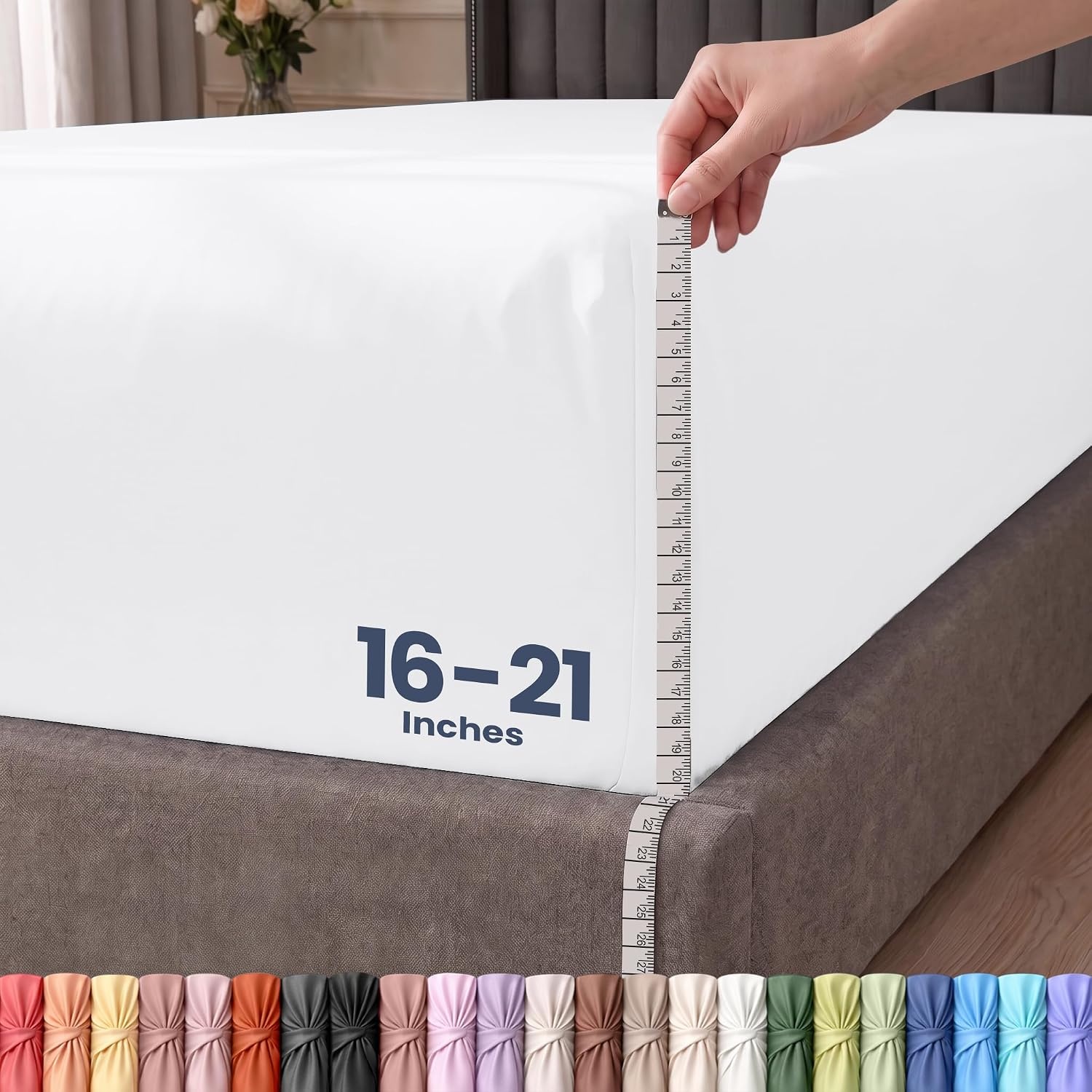 image:imageUtopia Bedding 6er Set Spannbettlaken 160 x 200 cm WeiWeissOpulenter Garten