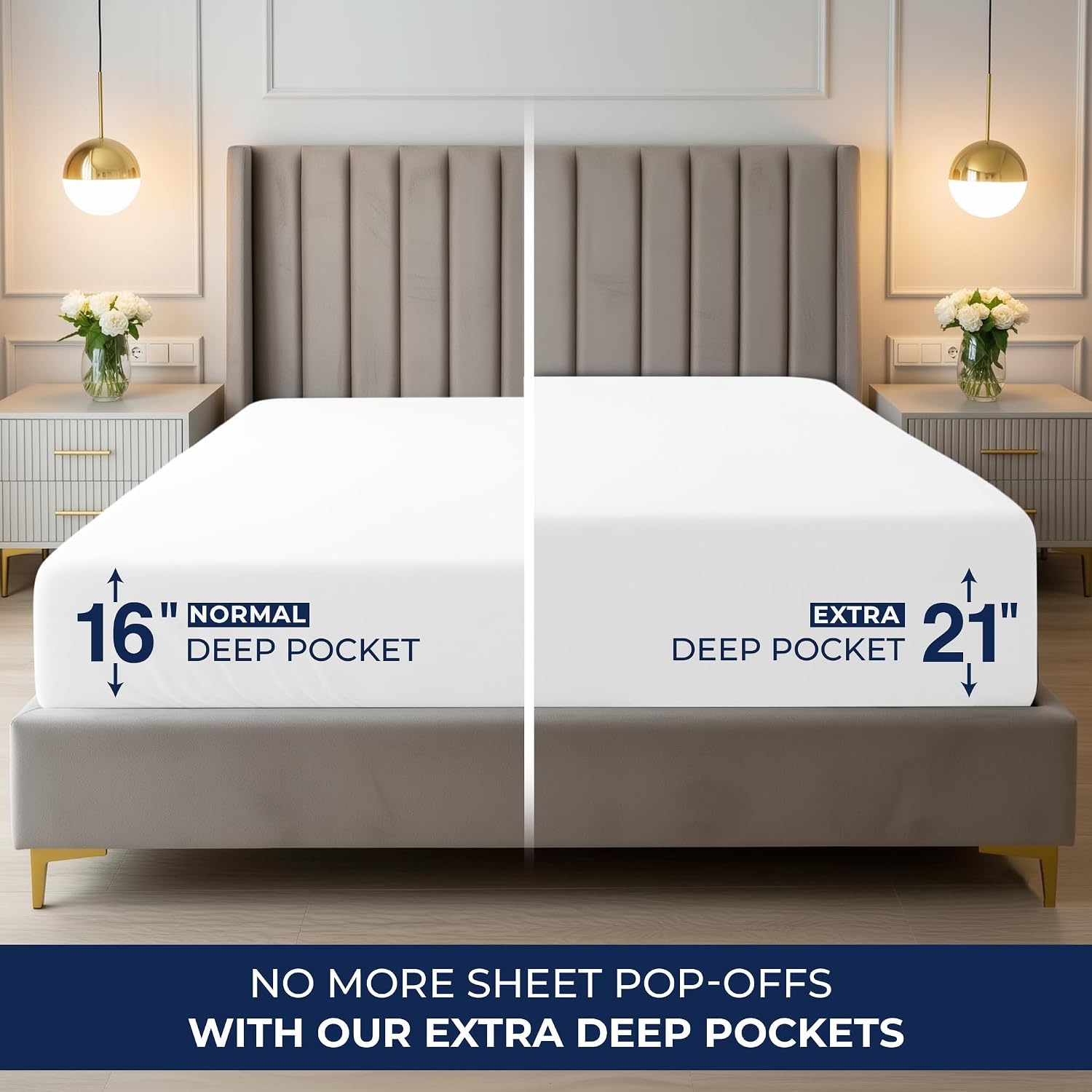 image:imageUtopia Bedding 6er Set Spannbettlaken 160 x 200 cm WeiWeissOpulenter Garten