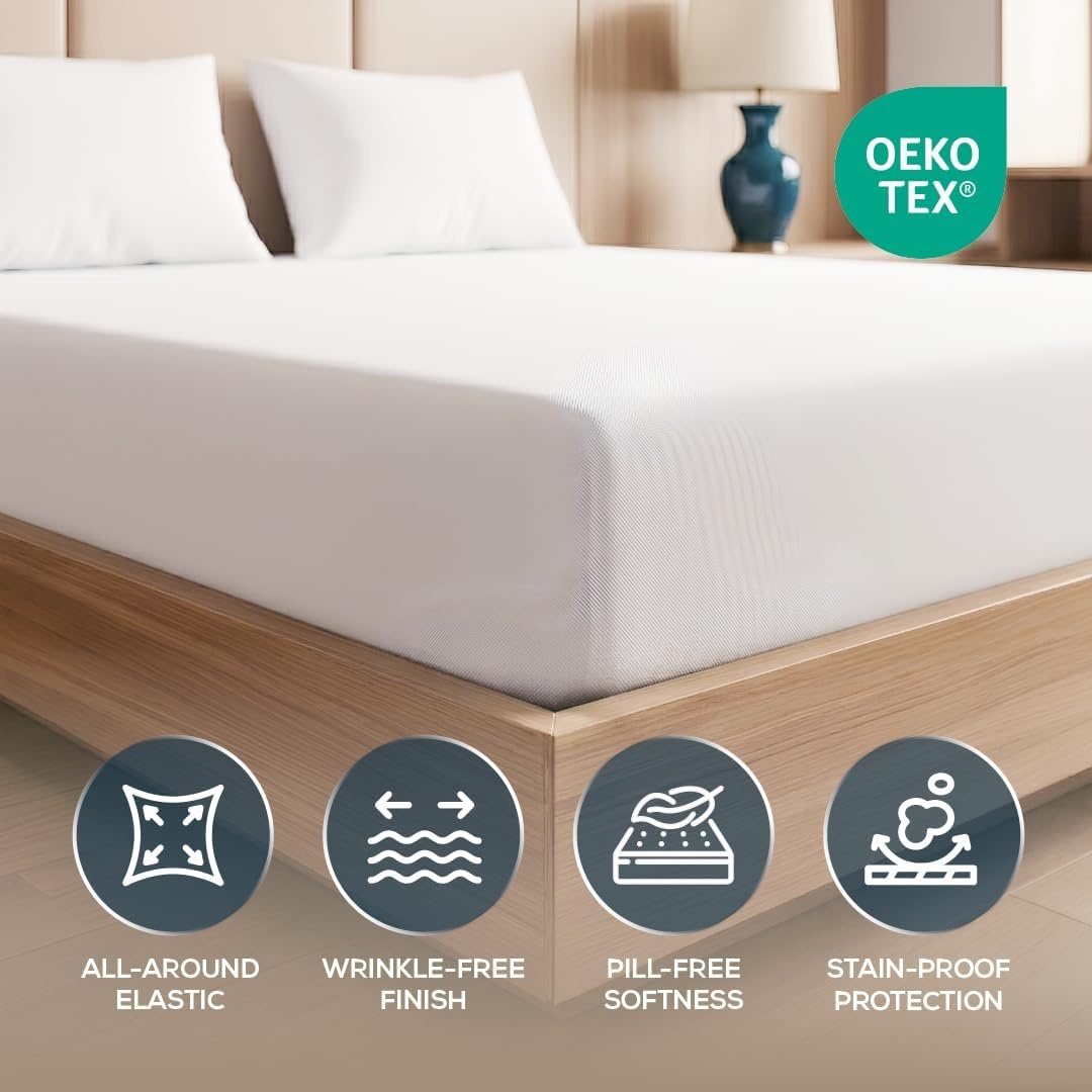 image:imageUtopia Bedding 6er Set Spannbettlaken 160 x 200 cm WeiWeissOpulenter Garten