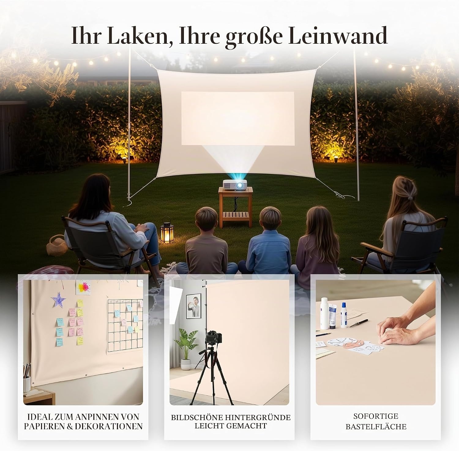 image:imageUtopia Bedding Bettlaken ohne Gummizug 225x255cm GrauBeige