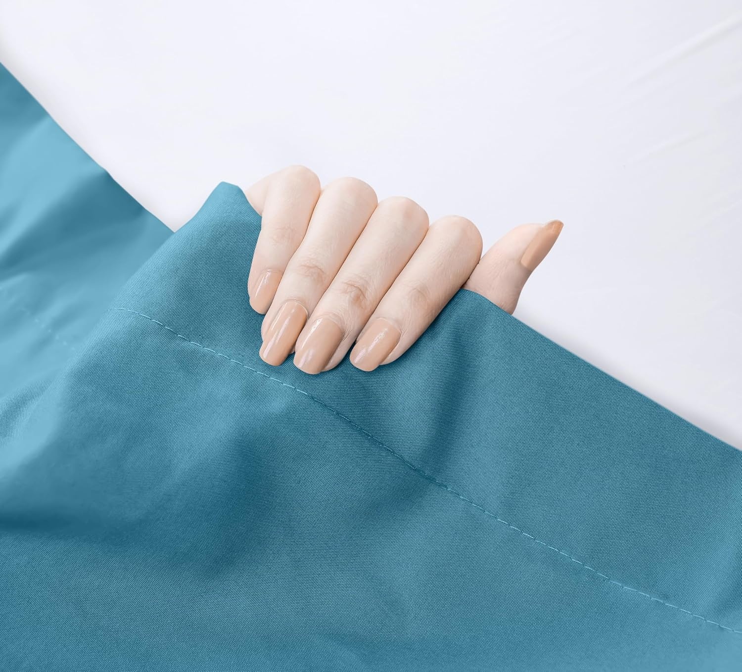 image:imageUtopia Bedding Bettlaken ohne Gummizug 225x255cm GrauDenim Blau