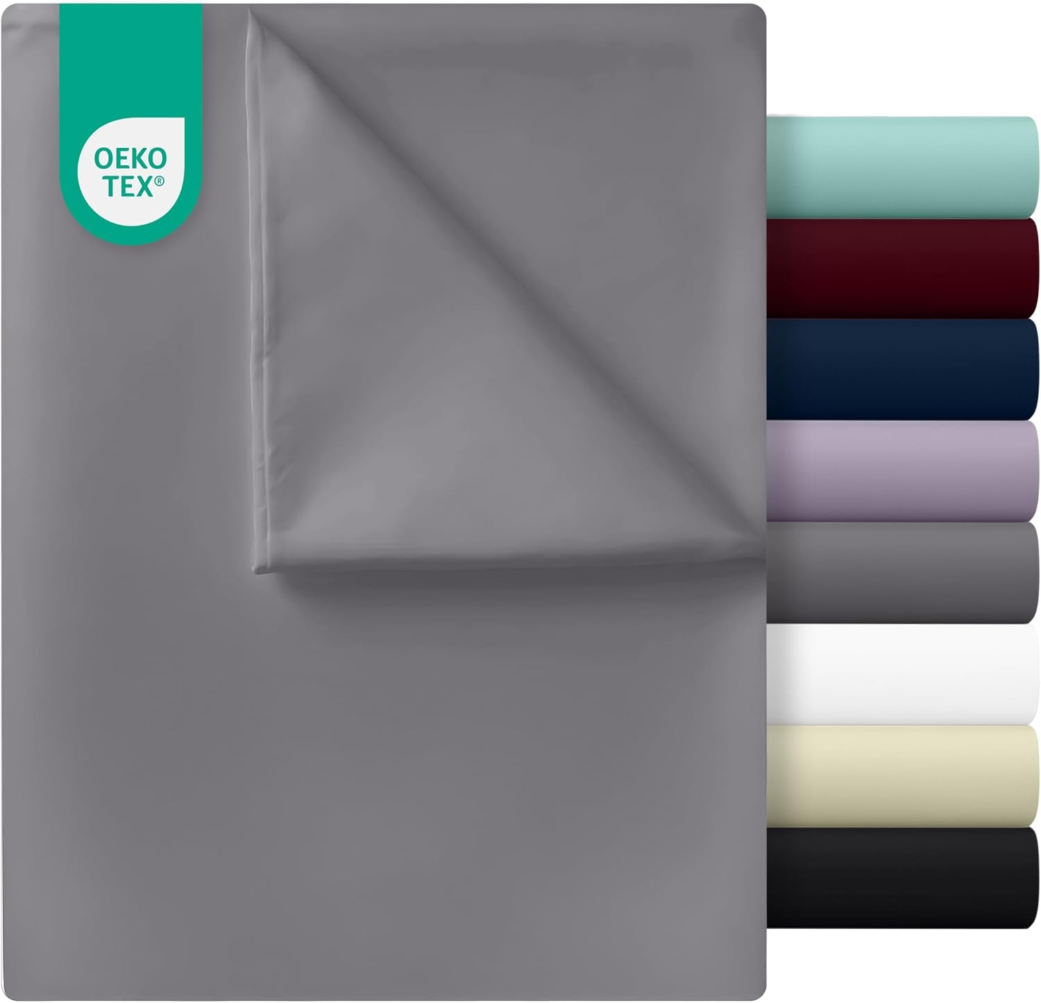 image:imageUtopia Bedding Bettlaken ohne Gummizug 225x255cm GrauGrau