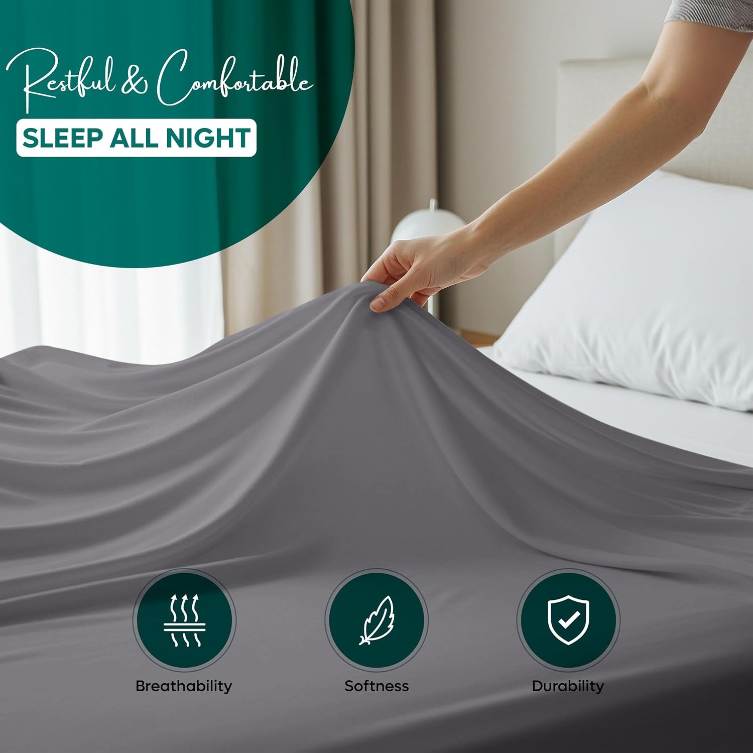 image:imageUtopia Bedding Bettlaken ohne Gummizug 225x255cm GrauGrau