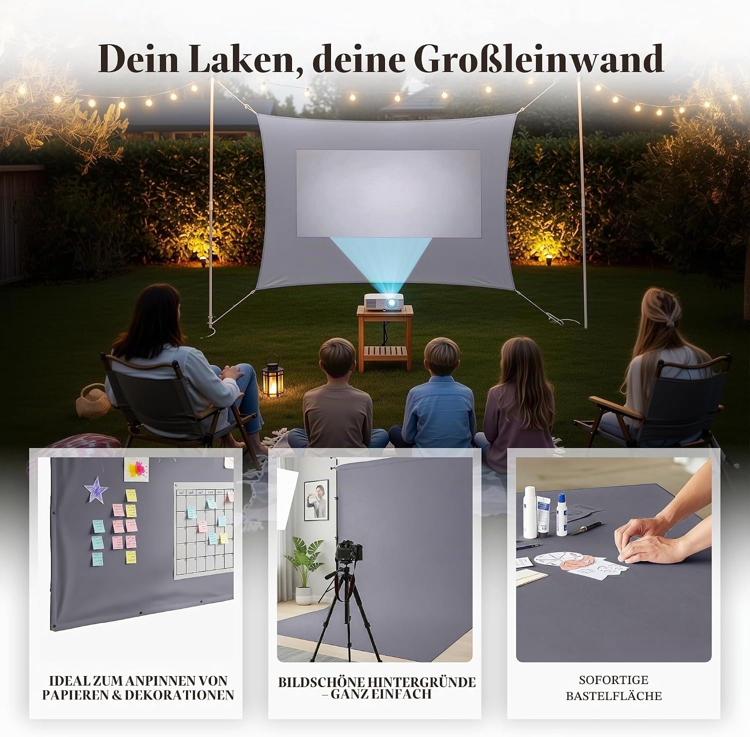 image:imageUtopia Bedding Bettlaken ohne Gummizug 225x255cm GrauGrau