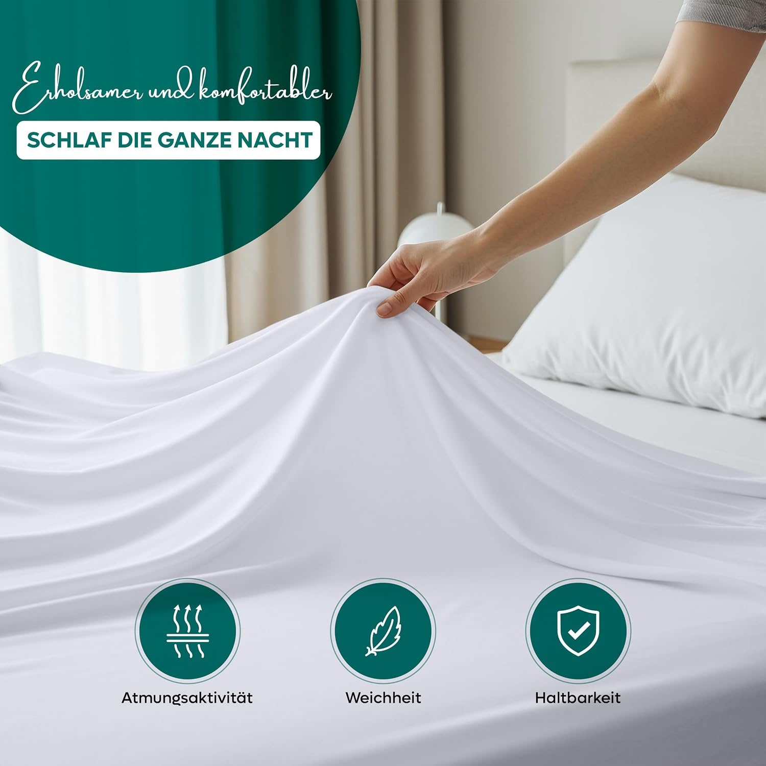image:imageUtopia Bedding Bettlaken ohne Gummizug 225x255cm GrauWei